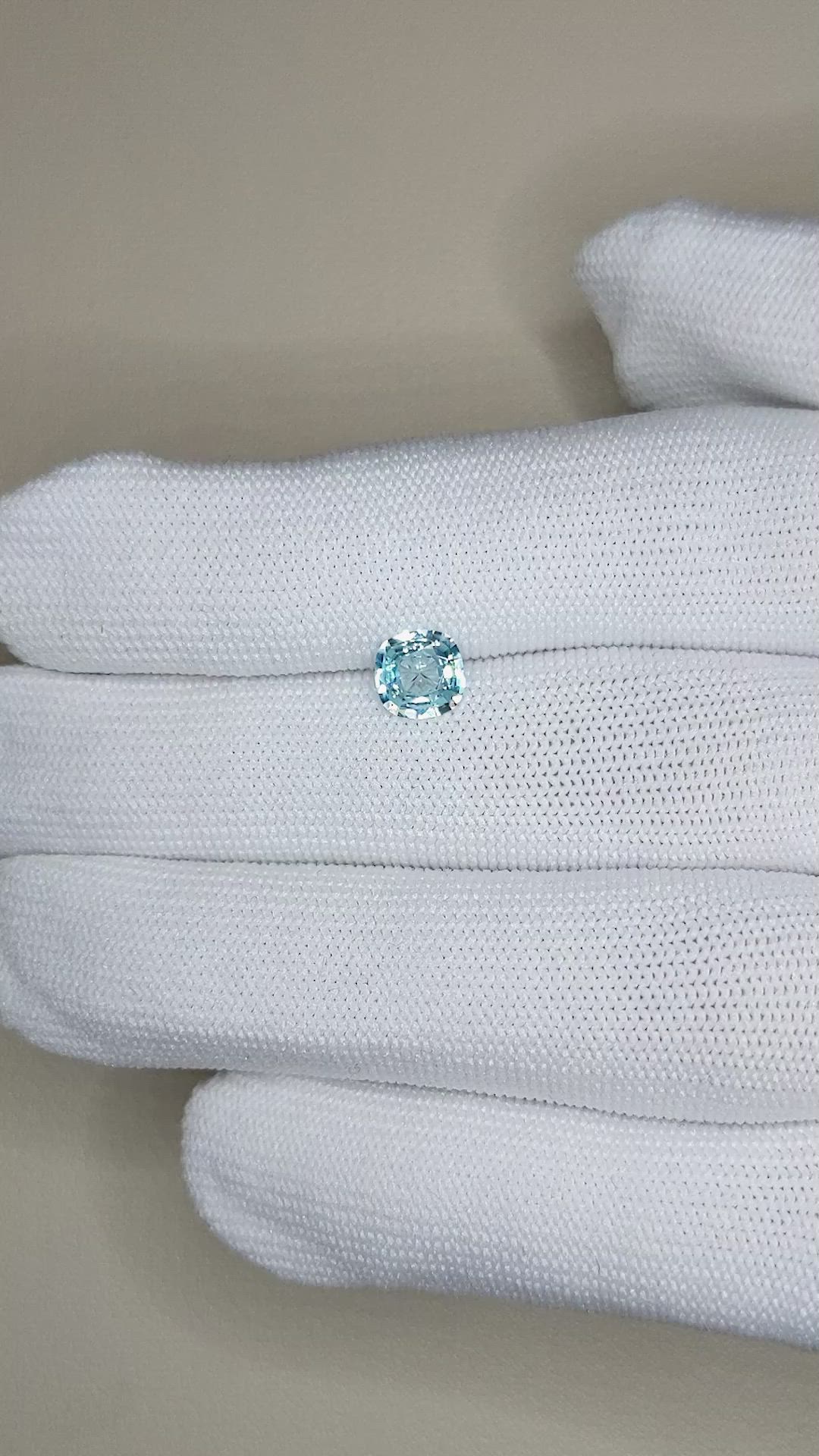 1.25 Ct. Zircon from Cambodia Size Video