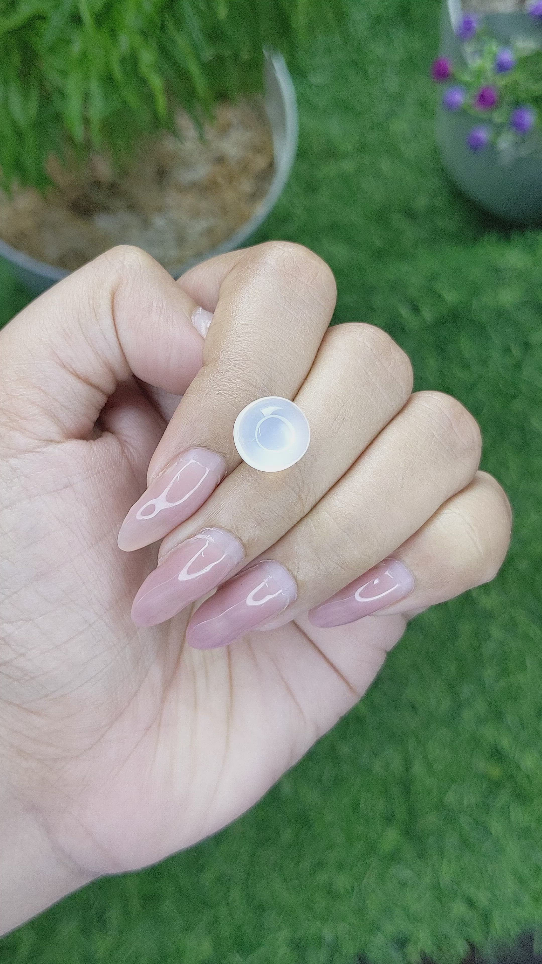 6.38 Ct. Cabochon Moonstone from Madagascar Size Video