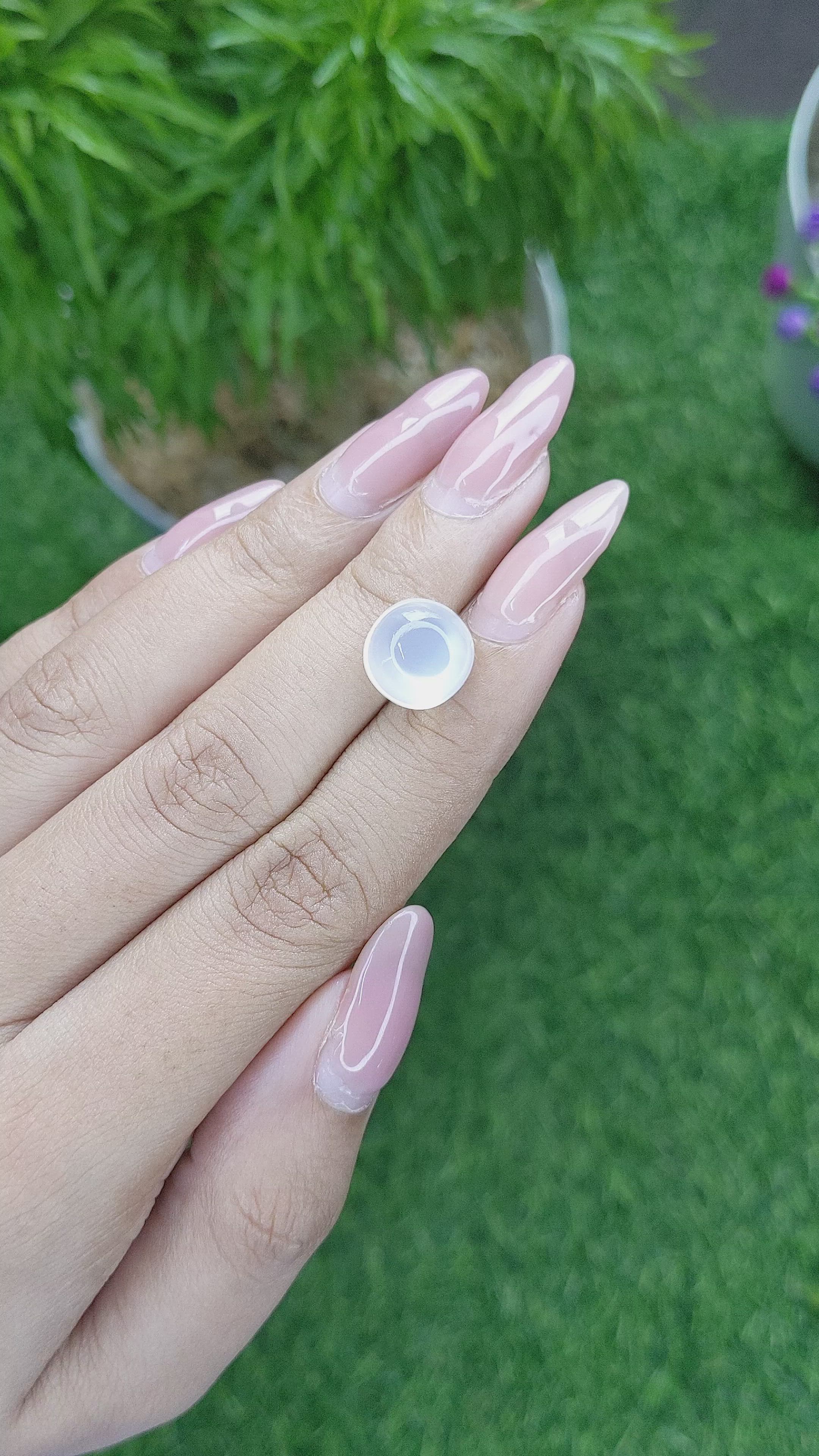 5.96 Ct. Cabochon Moonstone from Madagascar Size Video