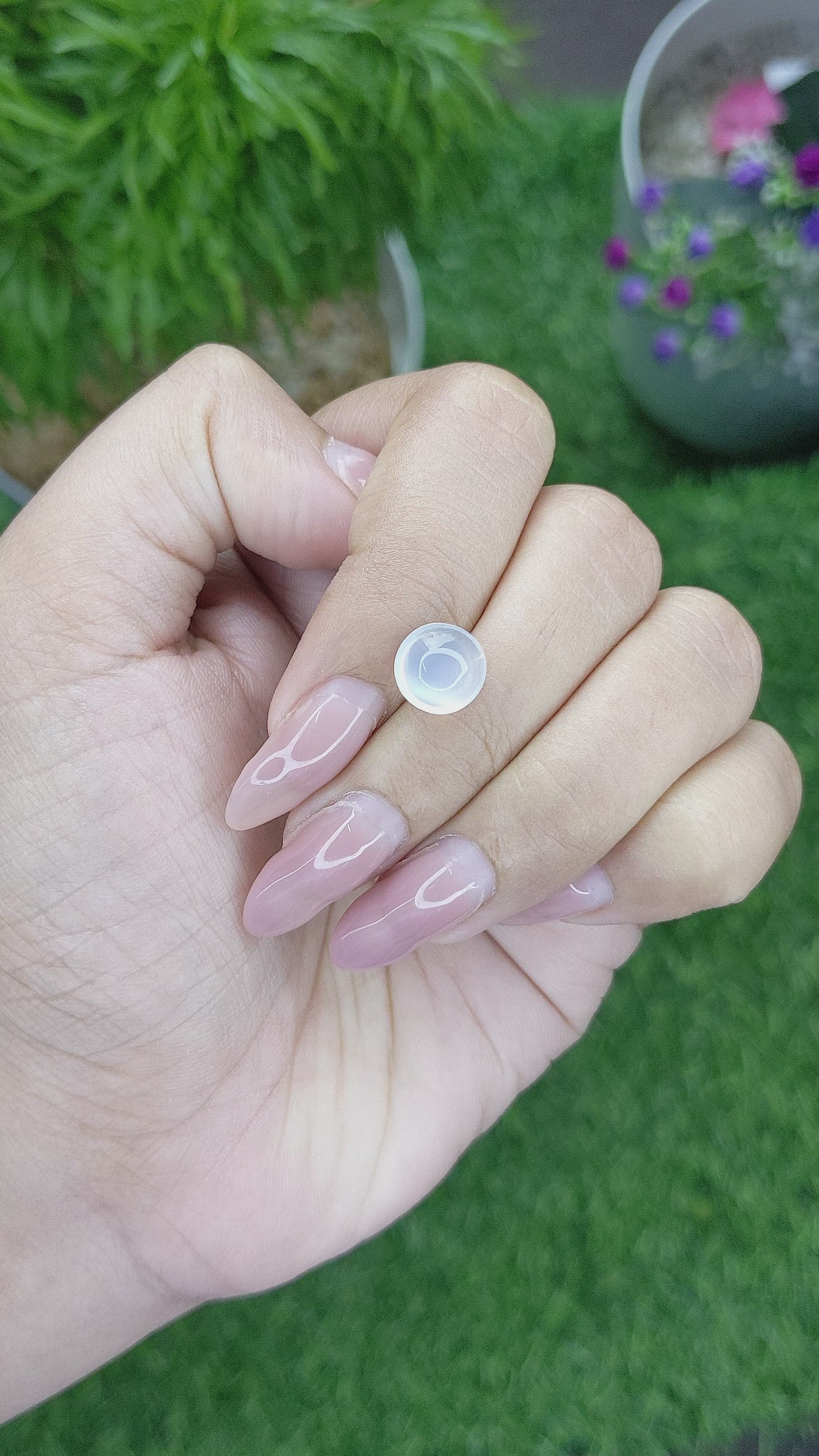 2.52 Ct. Cabochon Moonstone from Madagascar Size Video