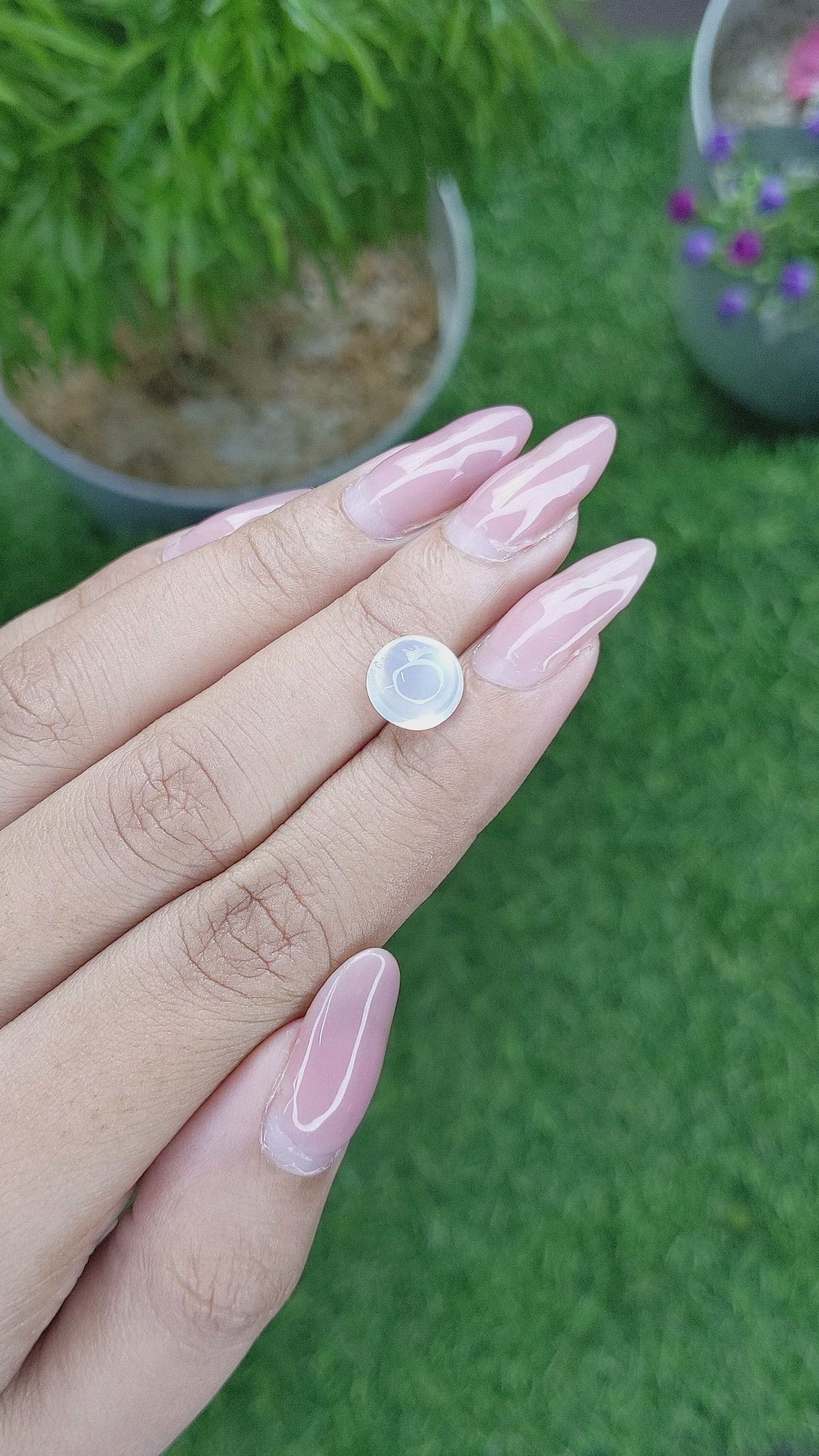 2.52 Ct. Cabochon Moonstone from Madagascar Size Video