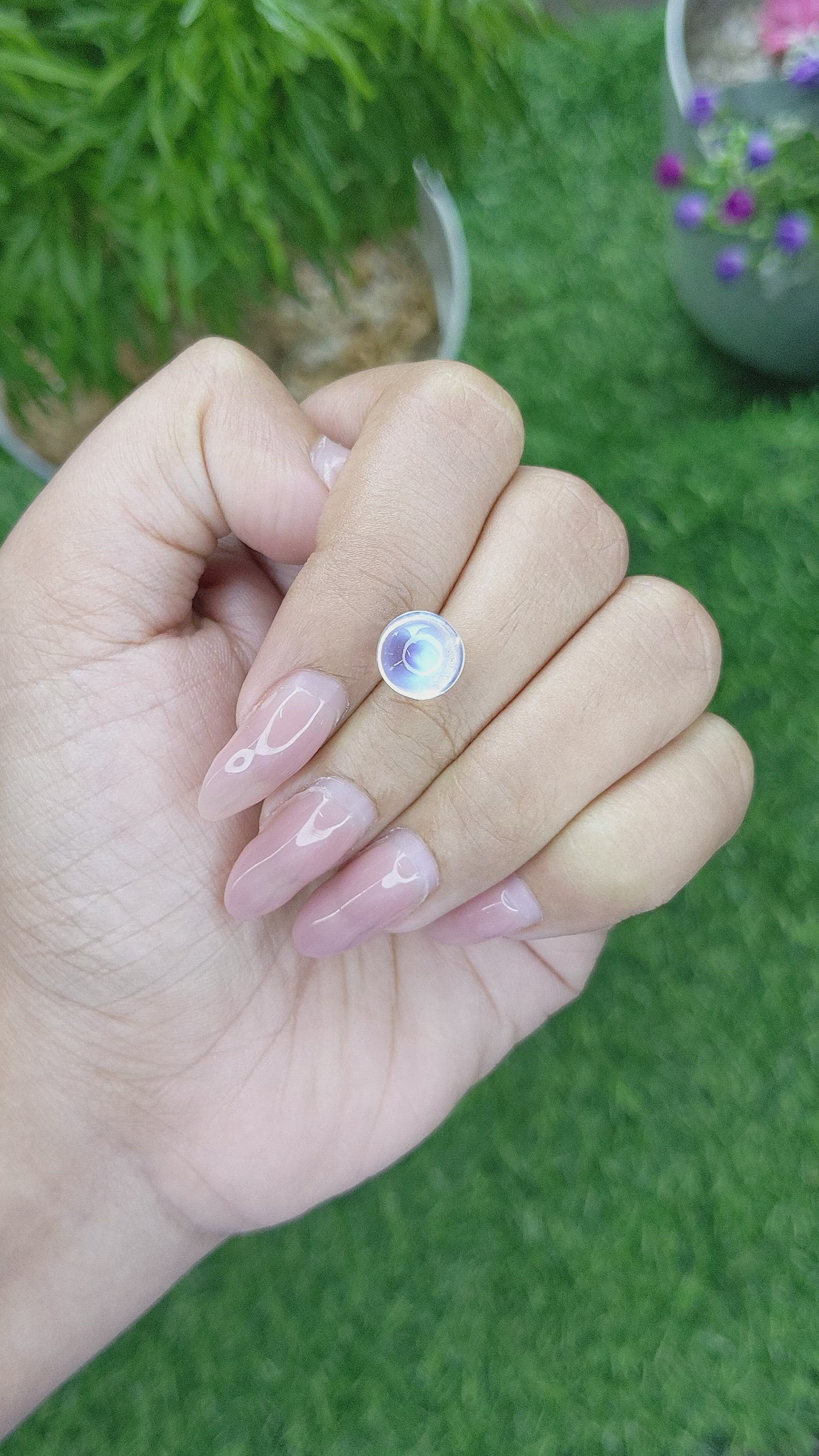 3.31 Ct. Cabochon Moonstone from Madagascar Size Video