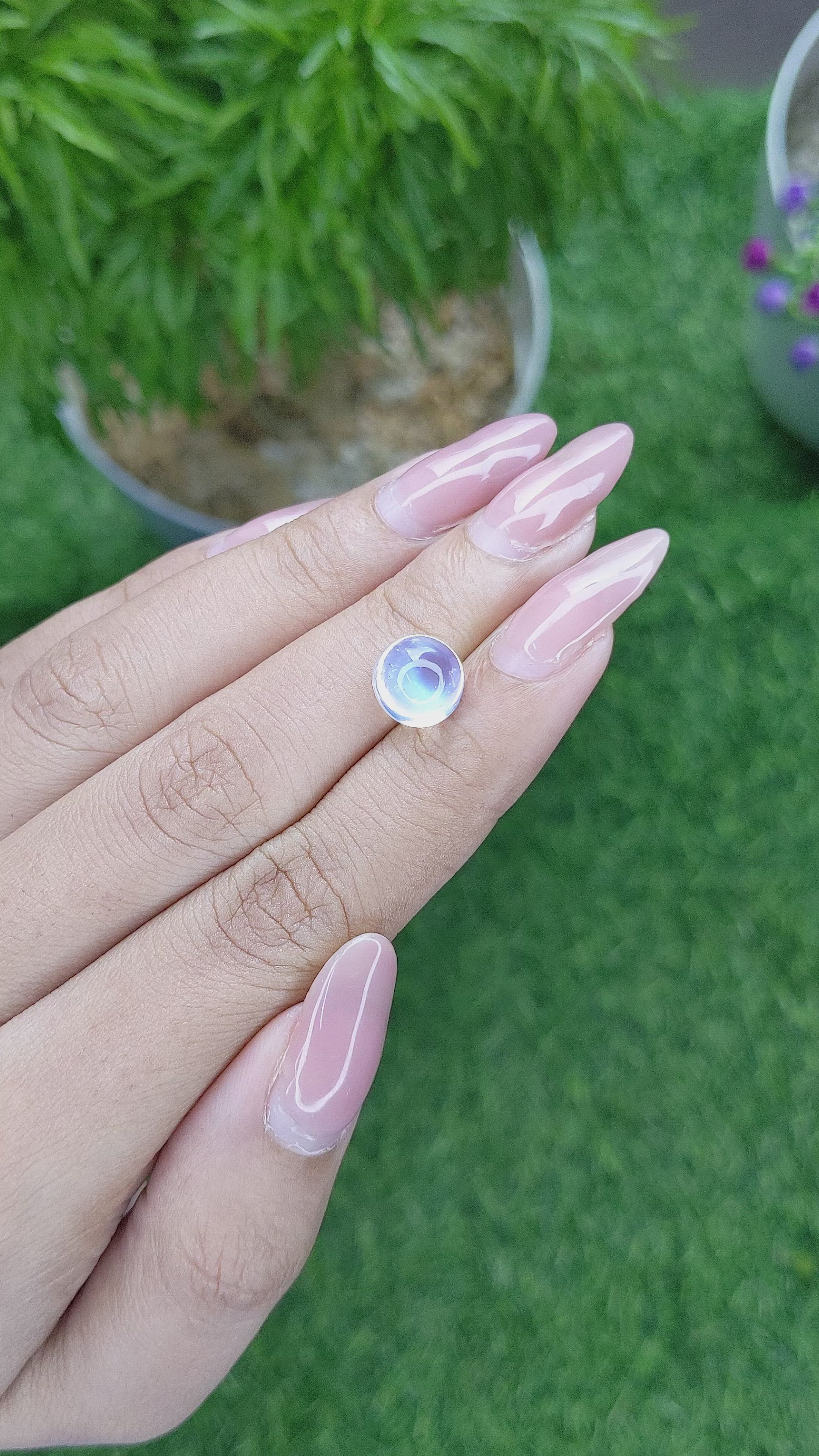 3.31 Ct. Cabochon Moonstone from Madagascar Size Video