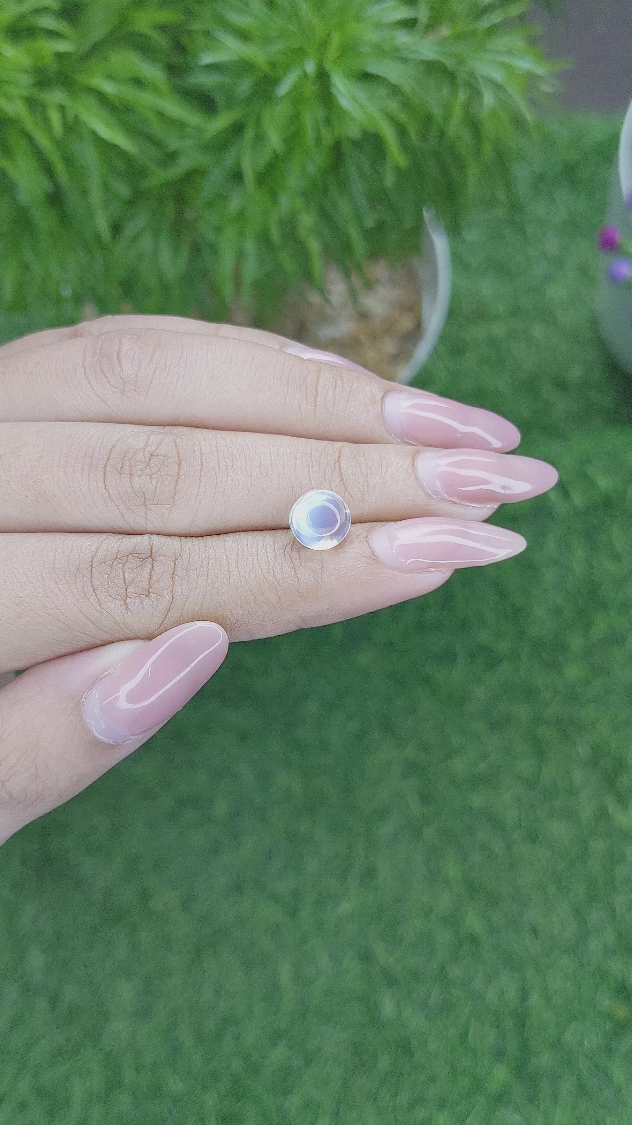 2.24 Ct. Cabochon Moonstone from Madagascar Size Video