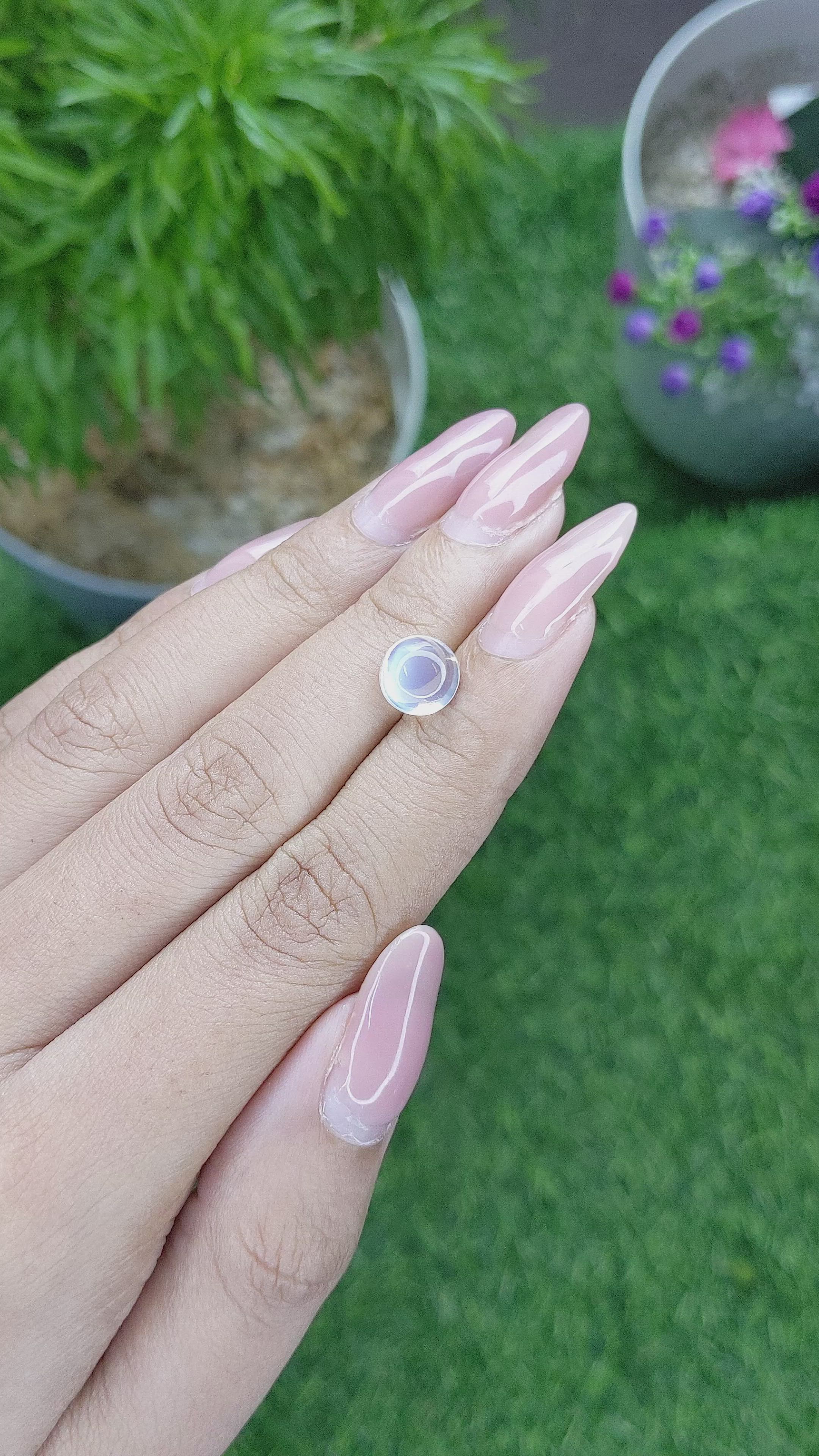 2.24 Ct. Cabochon Moonstone from Madagascar Size Video