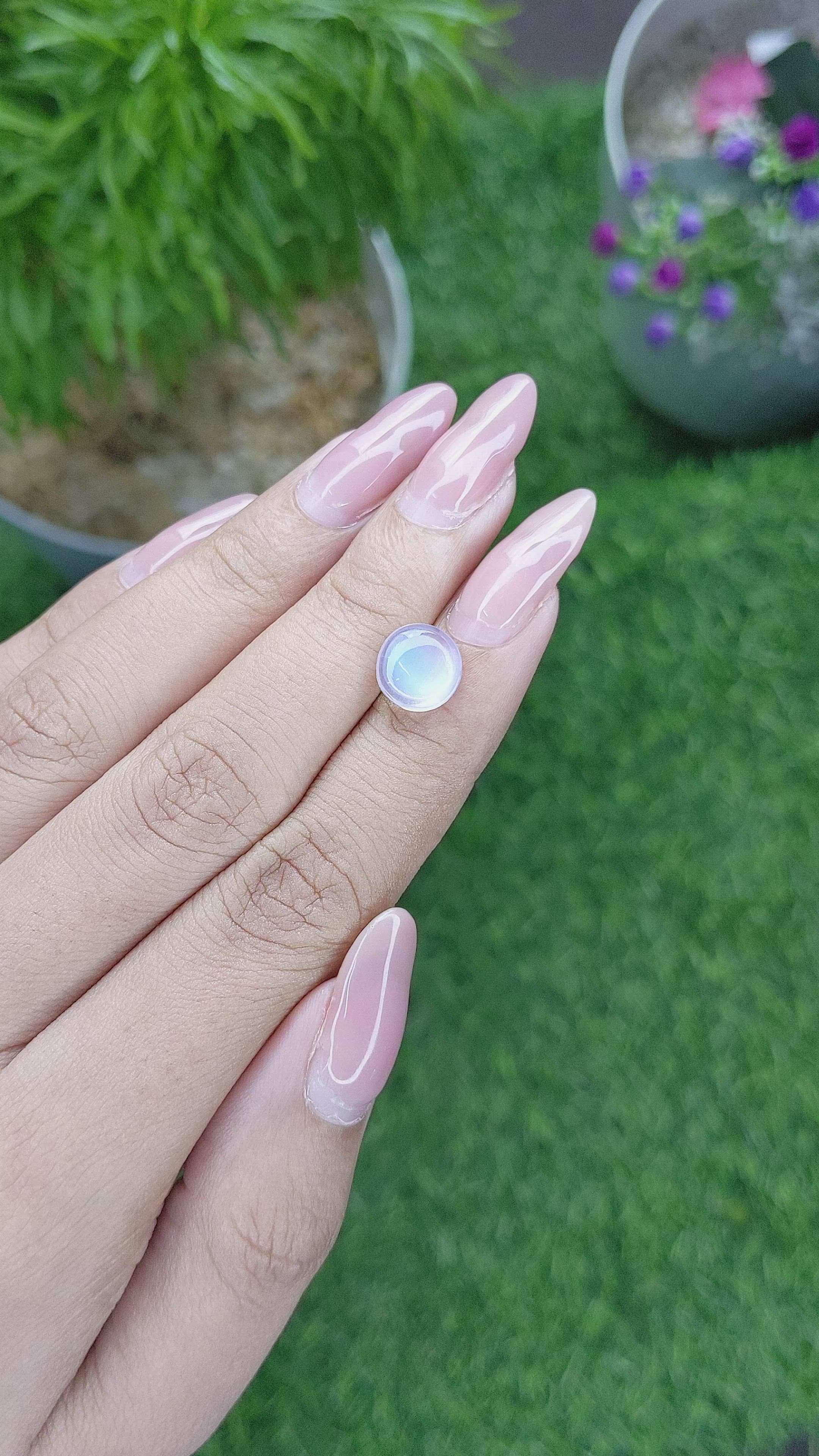 2.20 Ct. Cabochon Moonstone from Madagascar Size Video