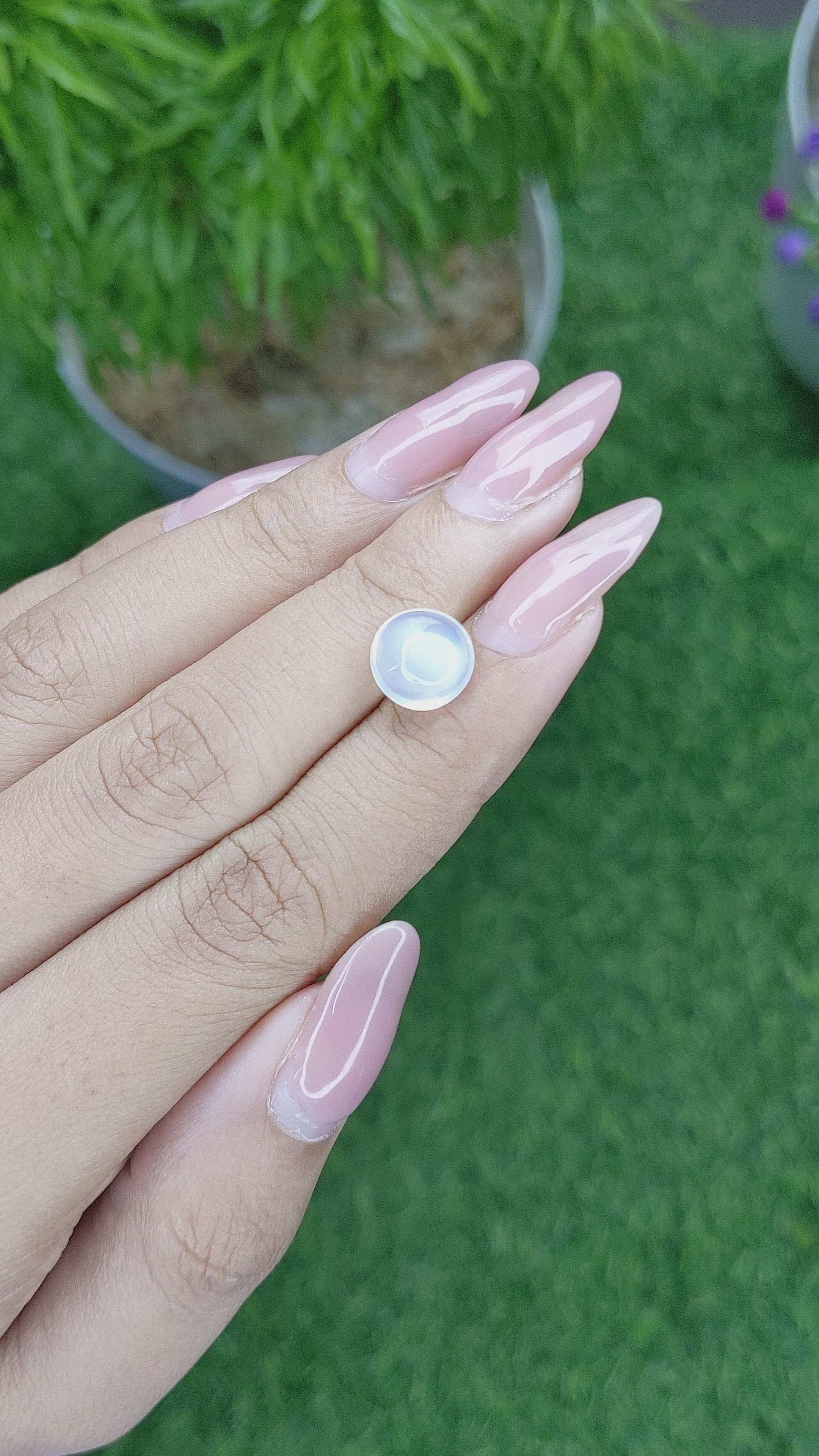 3.28 Ct. Cabochon Moonstone from Madagascar Size Video