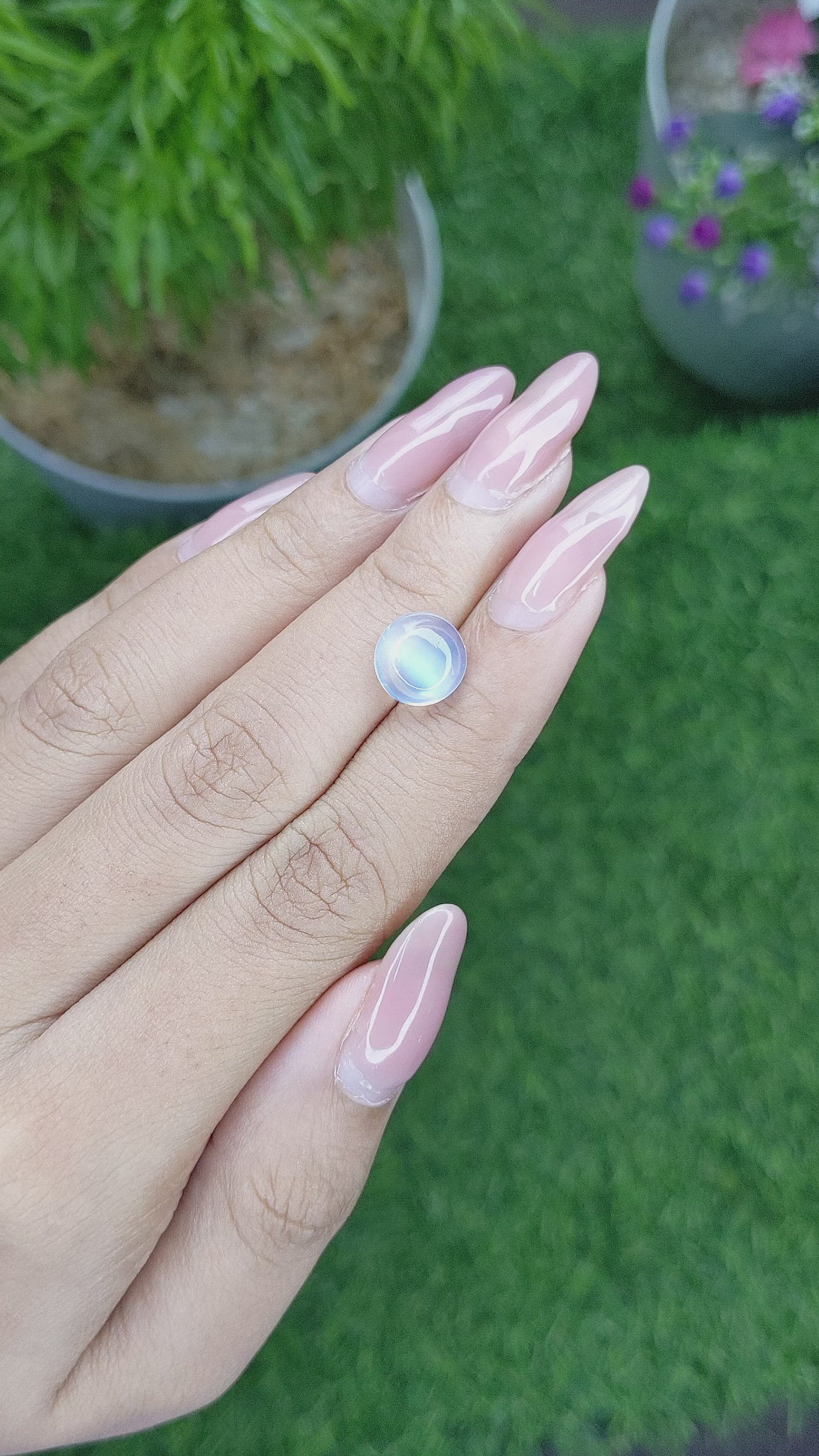 2.90 Ct. Cabochon Moonstone from Madagascar Size Video