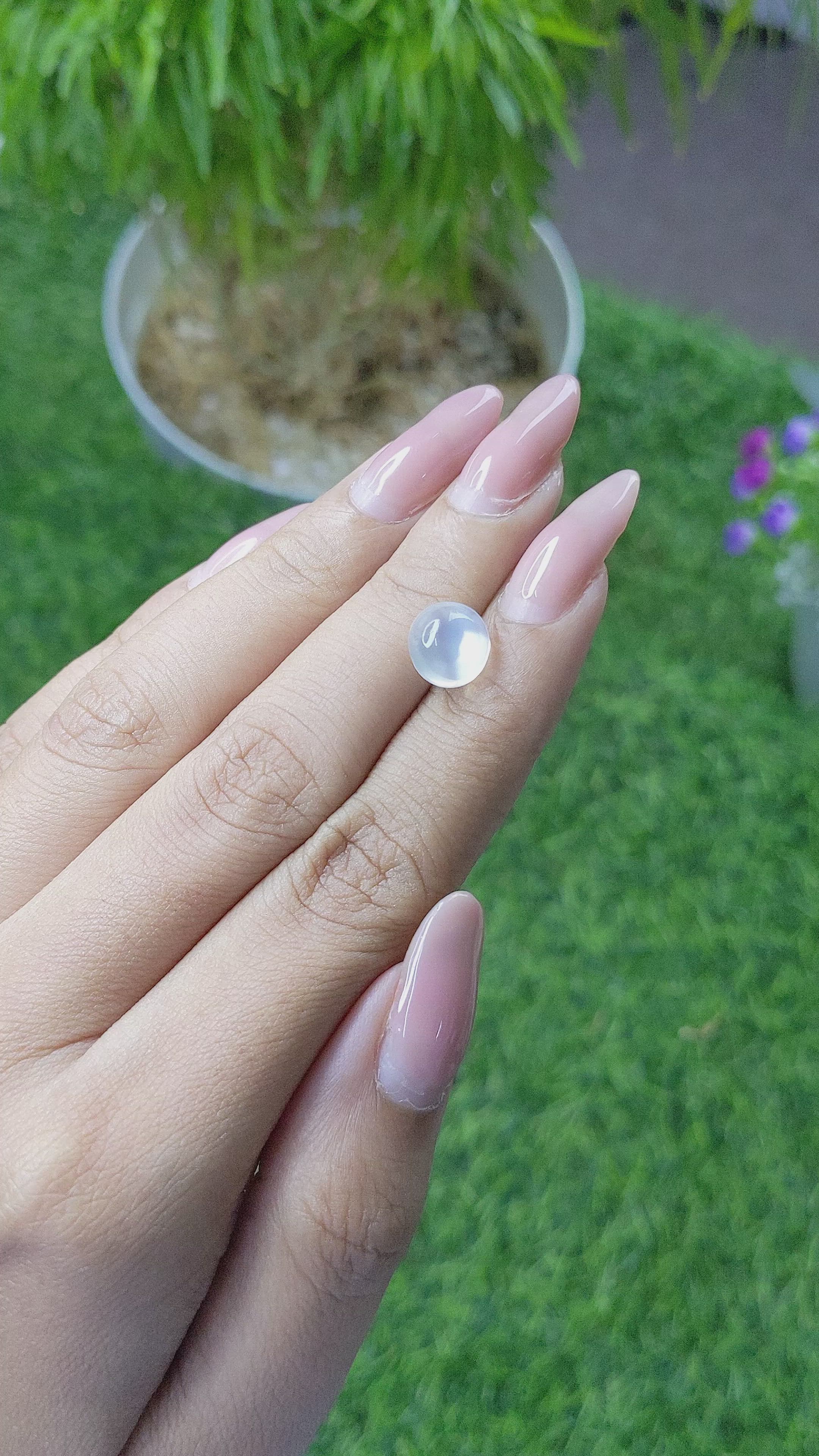 2.95 Ct. Cabochon Moonstone from Madagascar Size Video