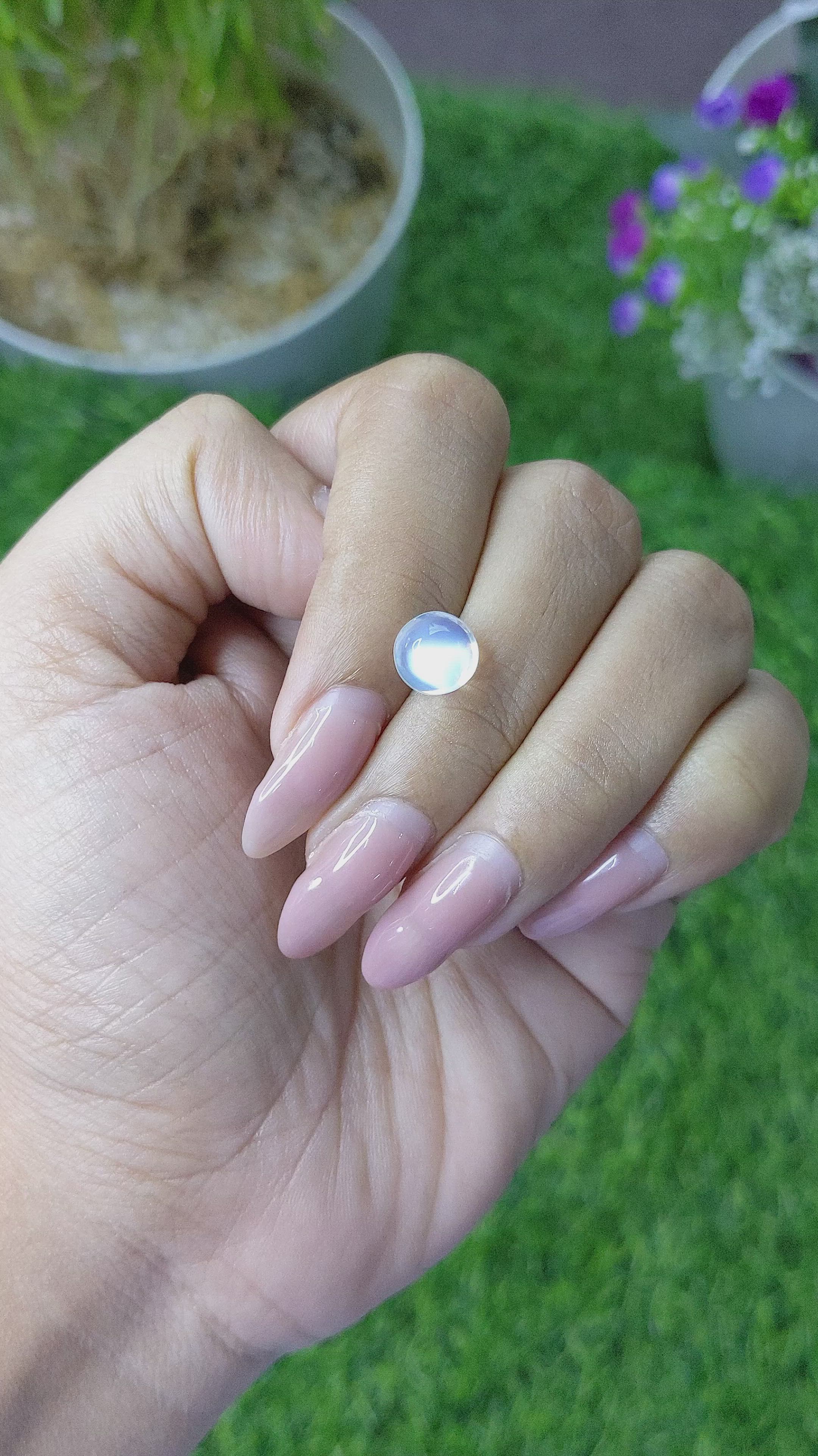 2.30 Ct. Cabochon Moonstone from Madagascar Size Video