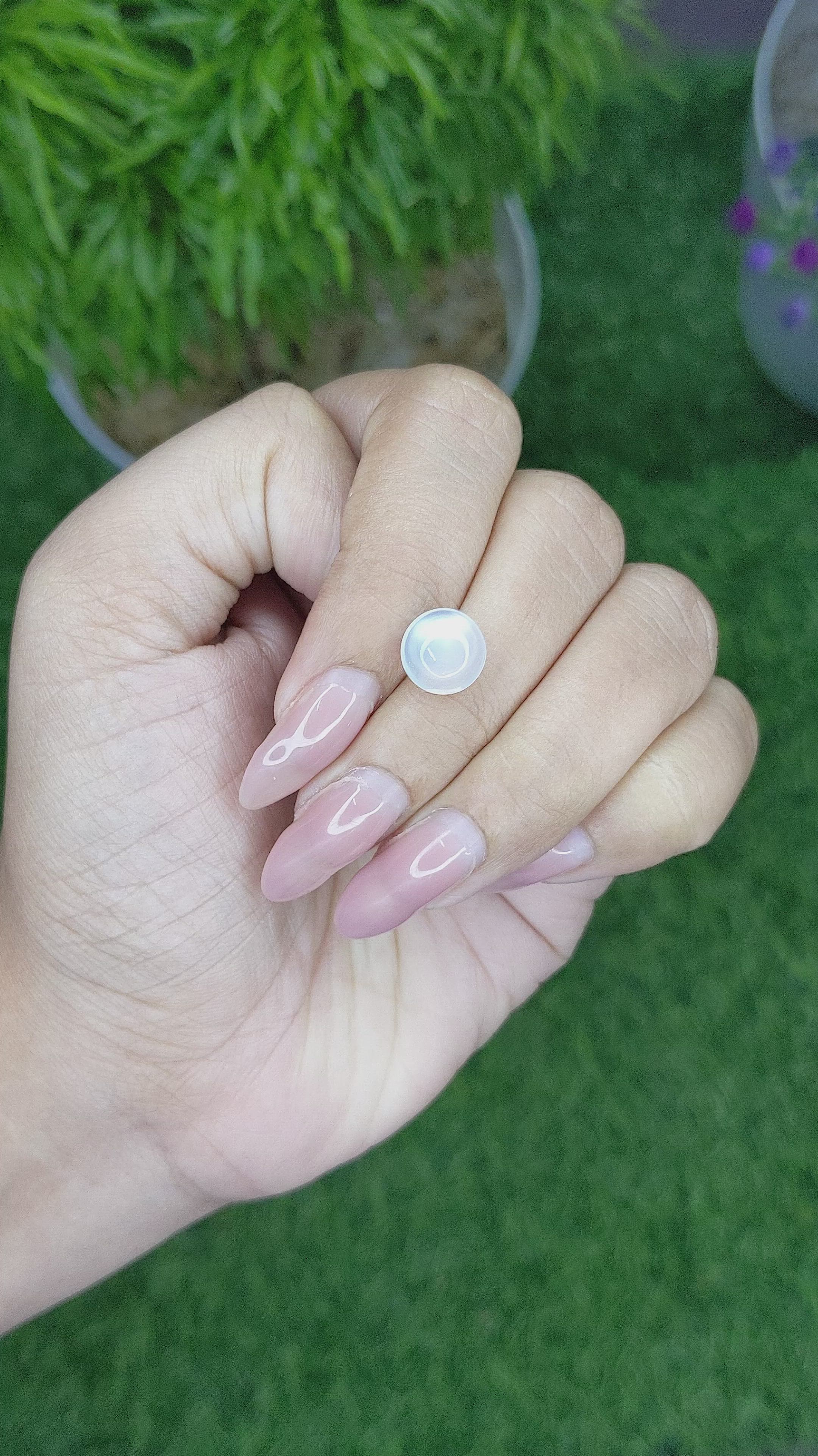 2.58 Ct. Cabochon Moonstone from Madagascar Size Video