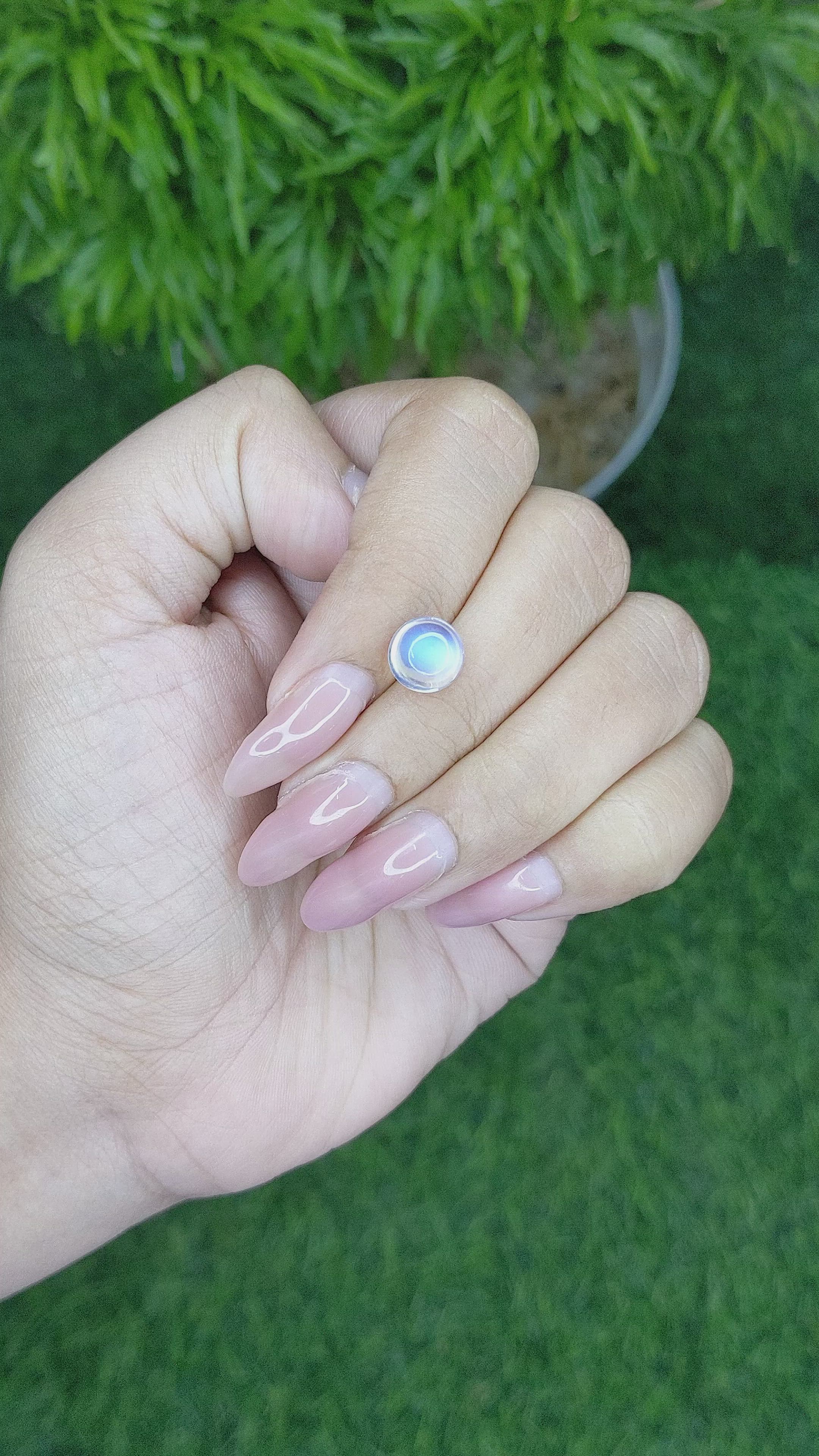 2.43 Ct. Cabochon Moonstone from Madagascar Size Video