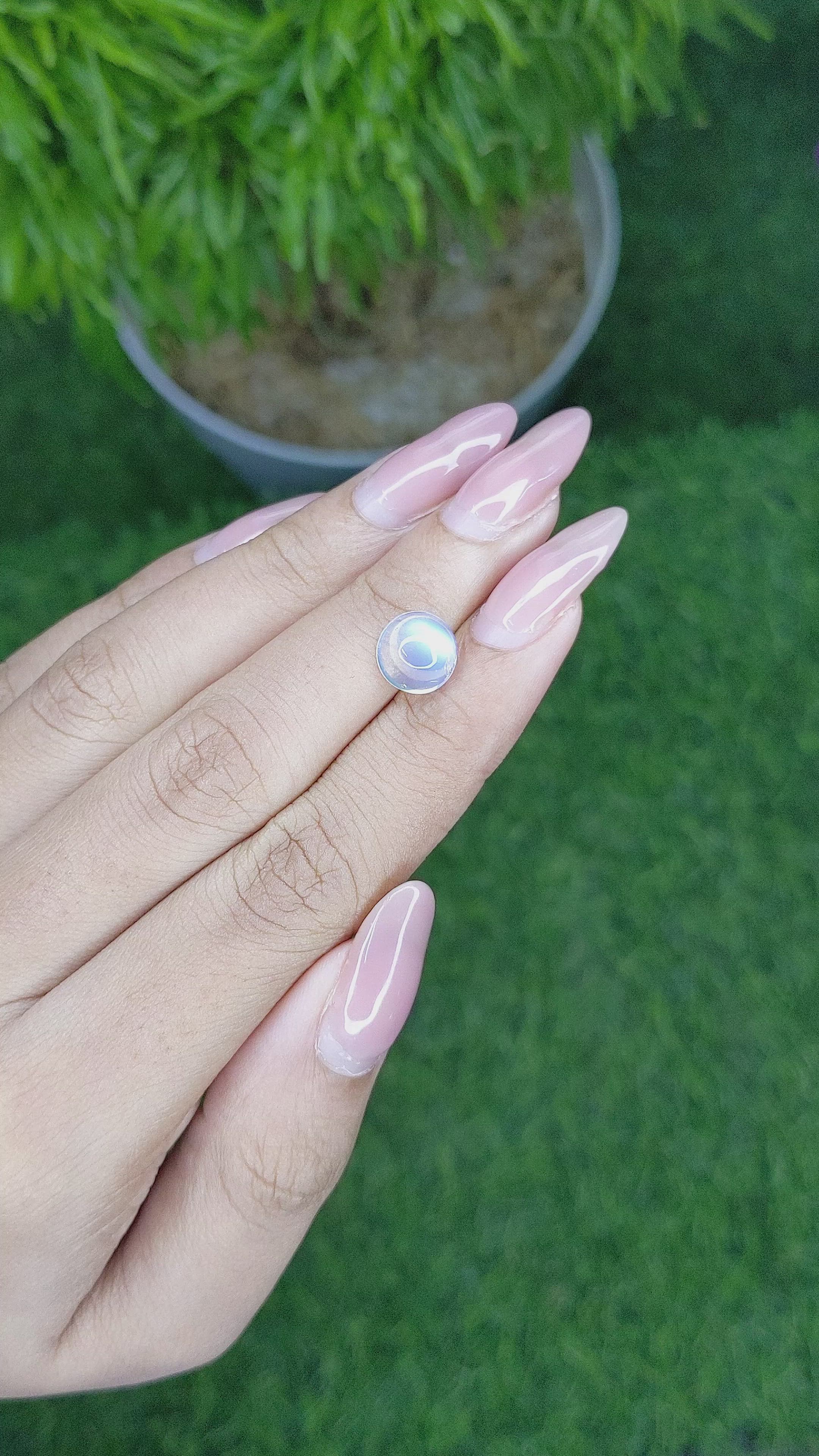 2.23 Ct. Cabochon Moonstone from Madagascar Size Video