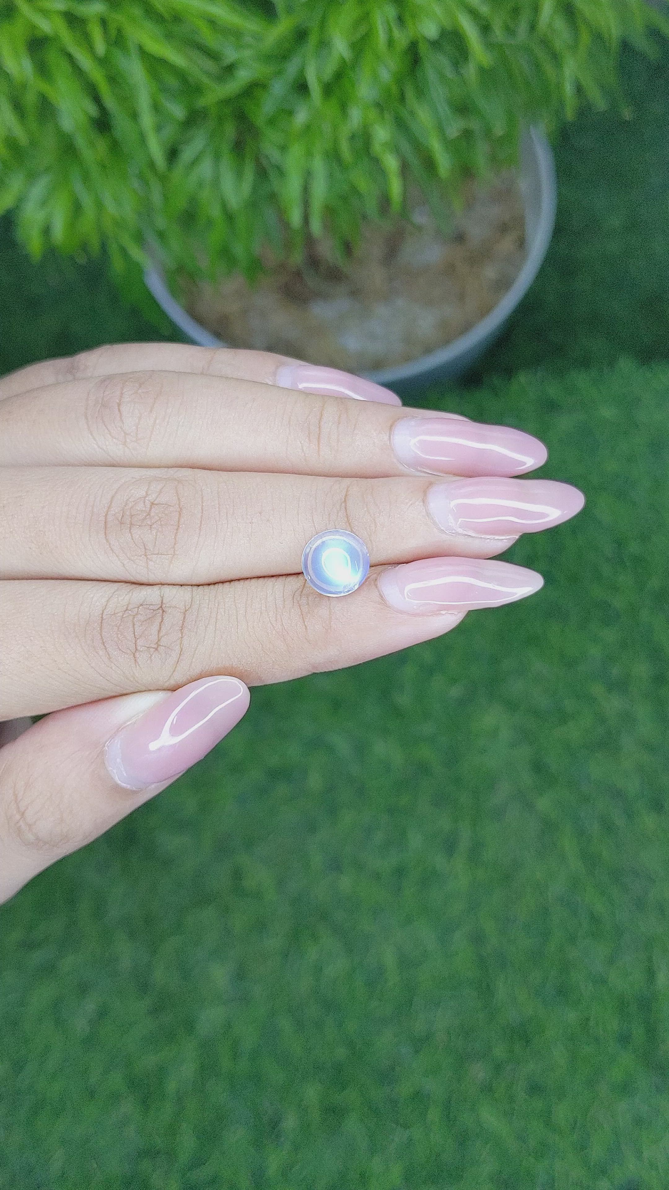 2.23 Ct. Cabochon Moonstone from Madagascar Size Video