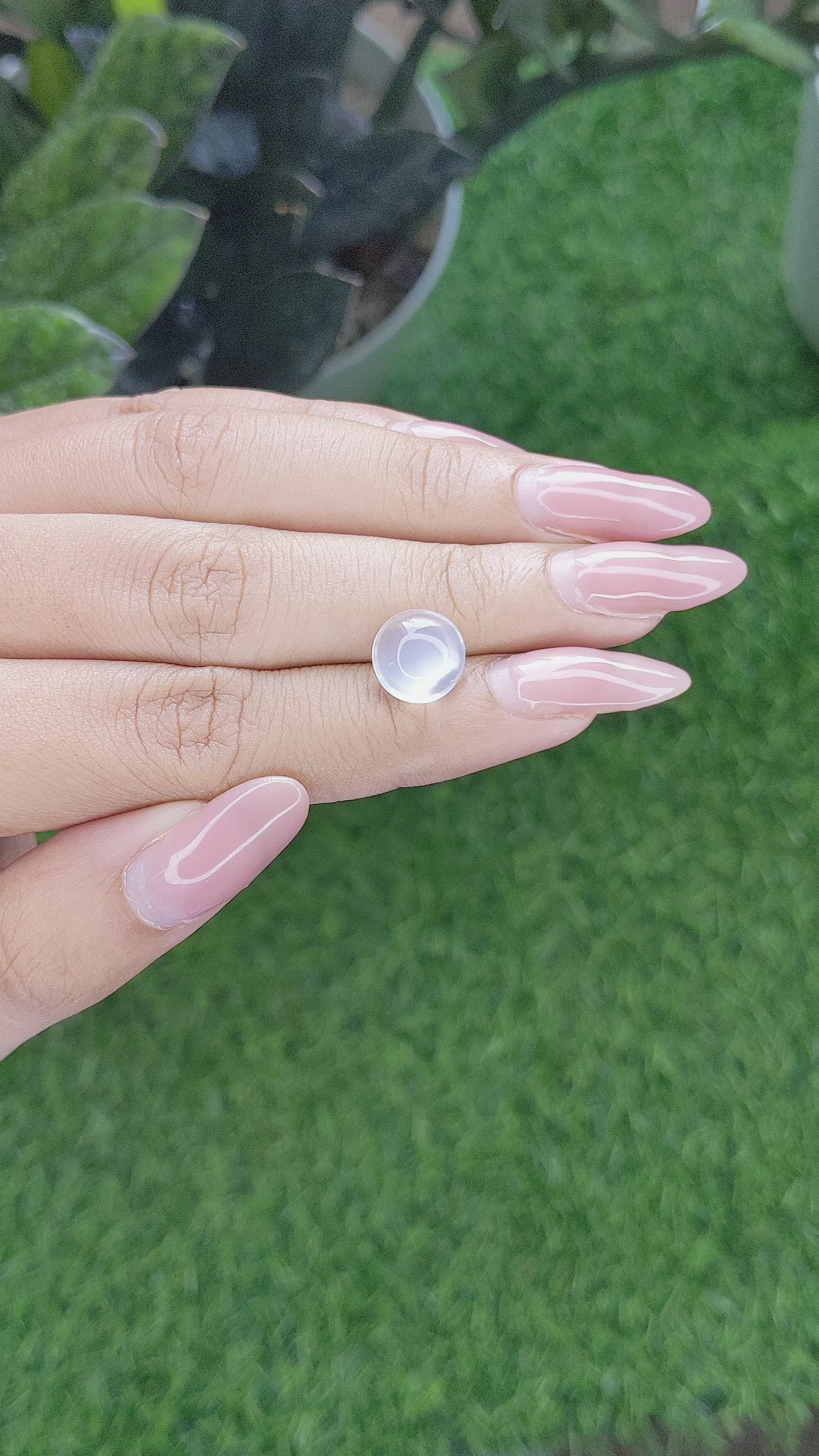 3.23 Ct. Cabochon Moonstone from Madagascar Size Video