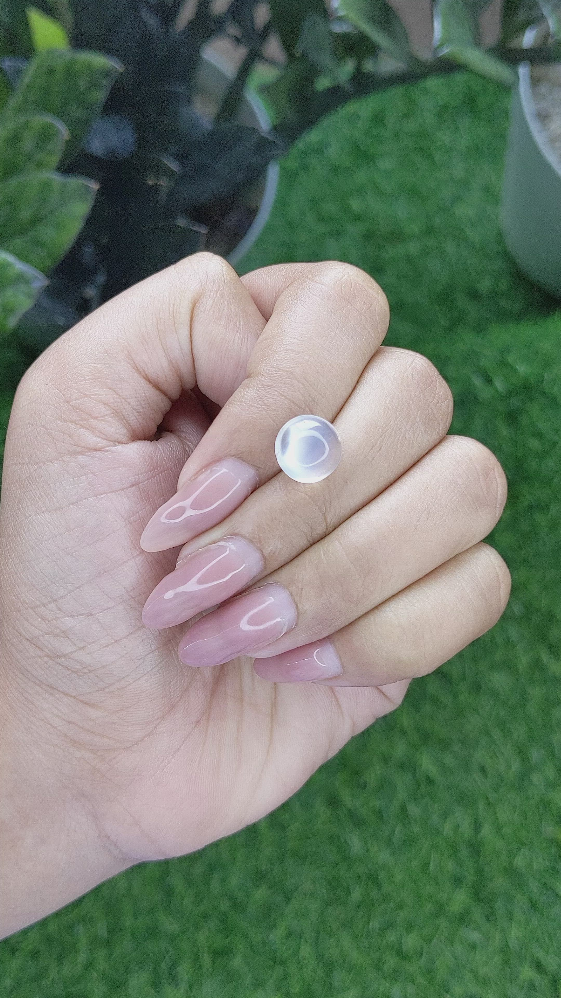 3.23 Ct. Cabochon Moonstone from Madagascar Size Video