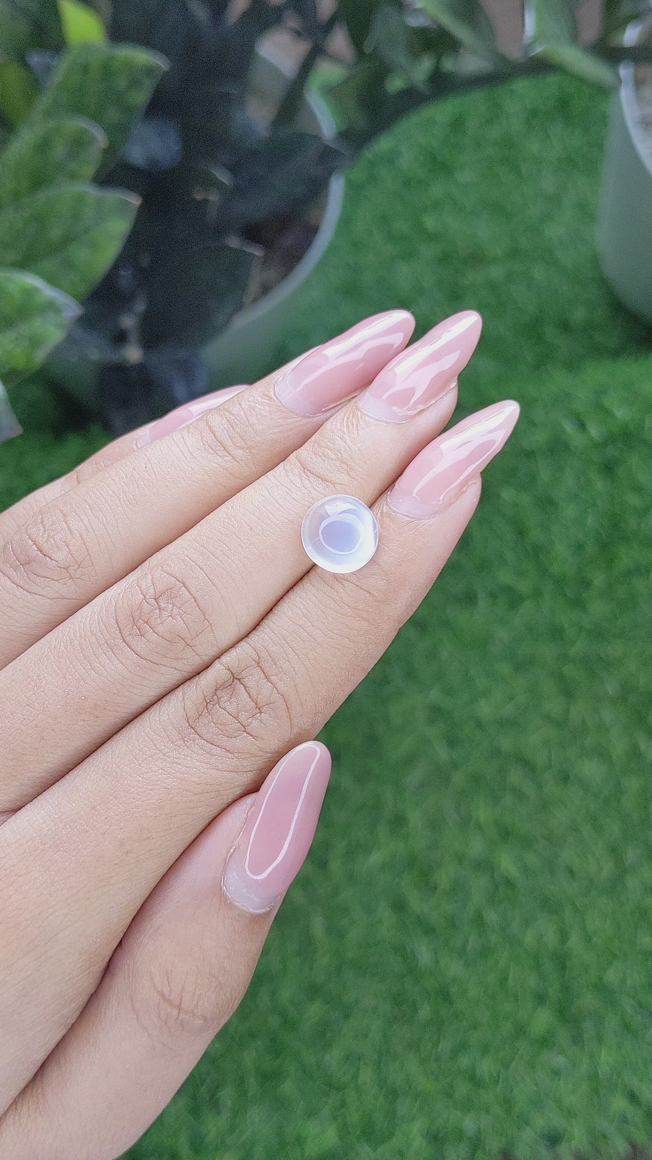3.23 Ct. Cabochon Moonstone from Madagascar Size Video