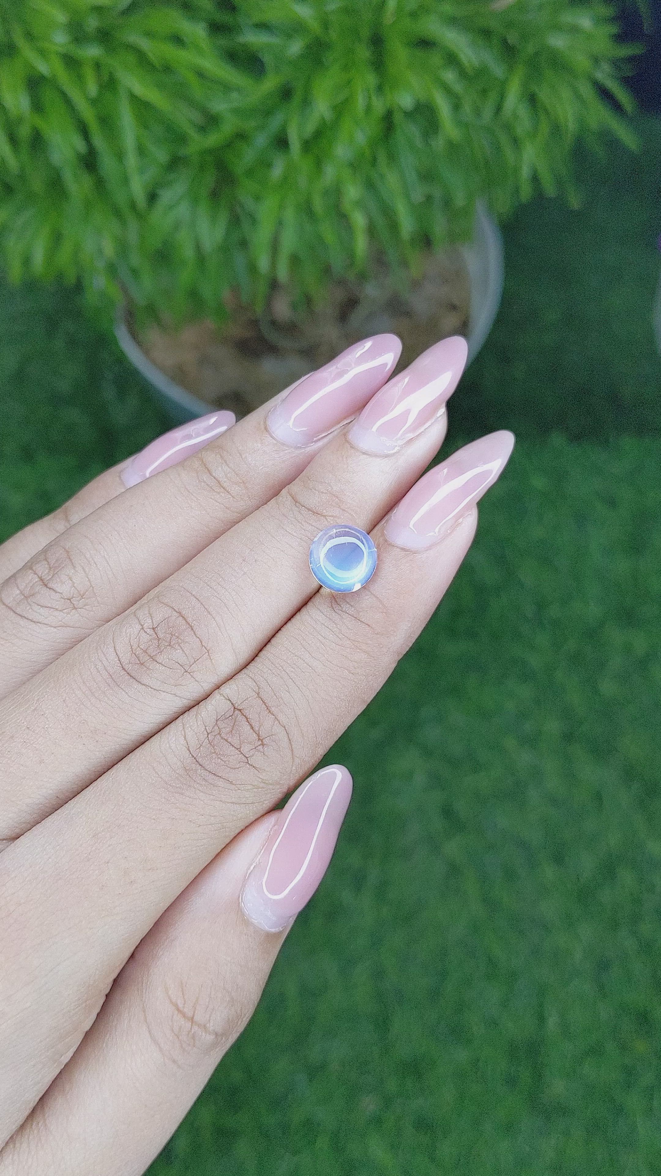 2.28 Ct. Cabochon Moonstone from Madagascar Size Video