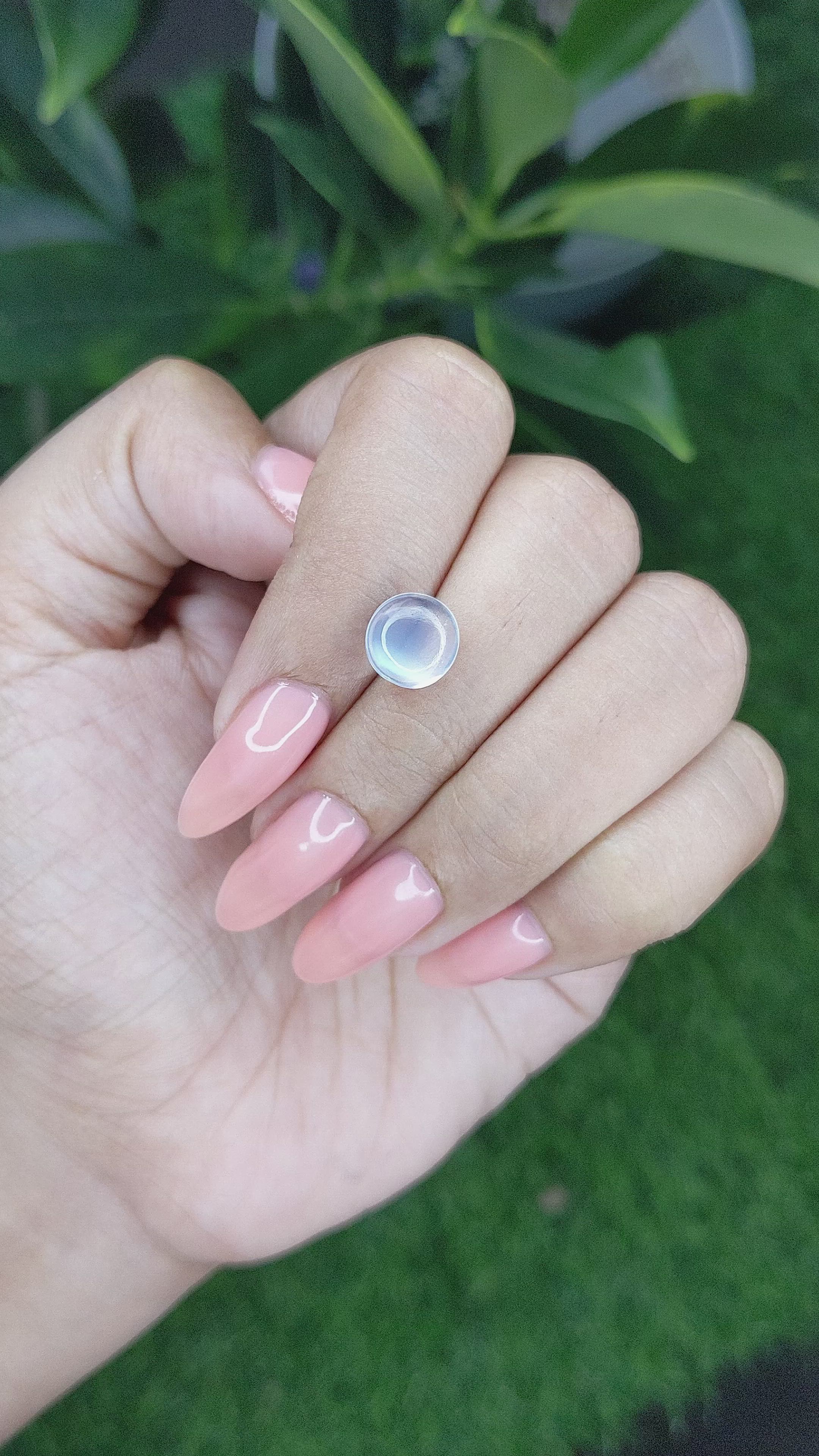 2.20 Ct. Cabochon Moonstone from Madagascar Size Video