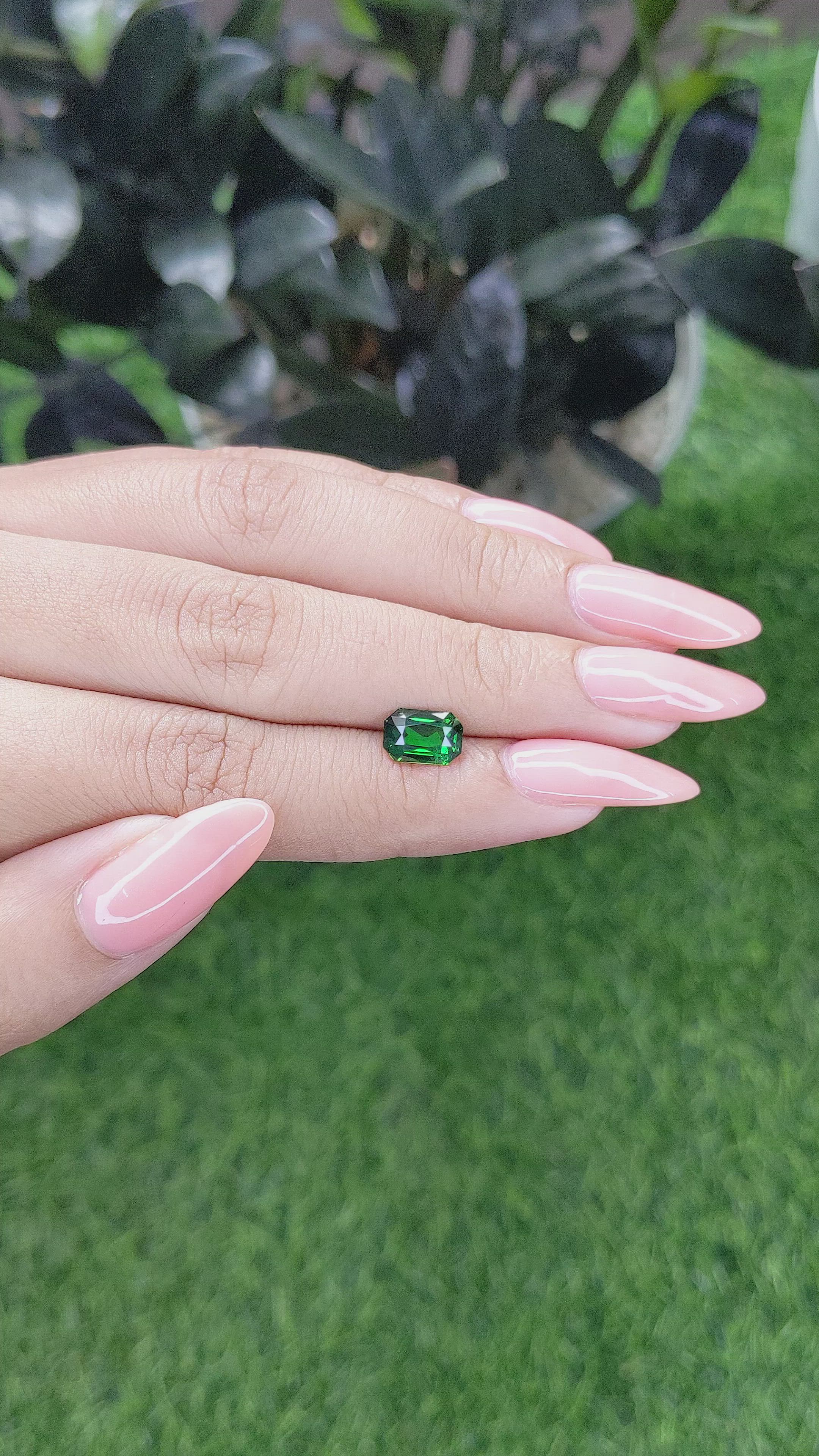1.52 Ct. Tsavorite Garnet from Tanzania Size Video