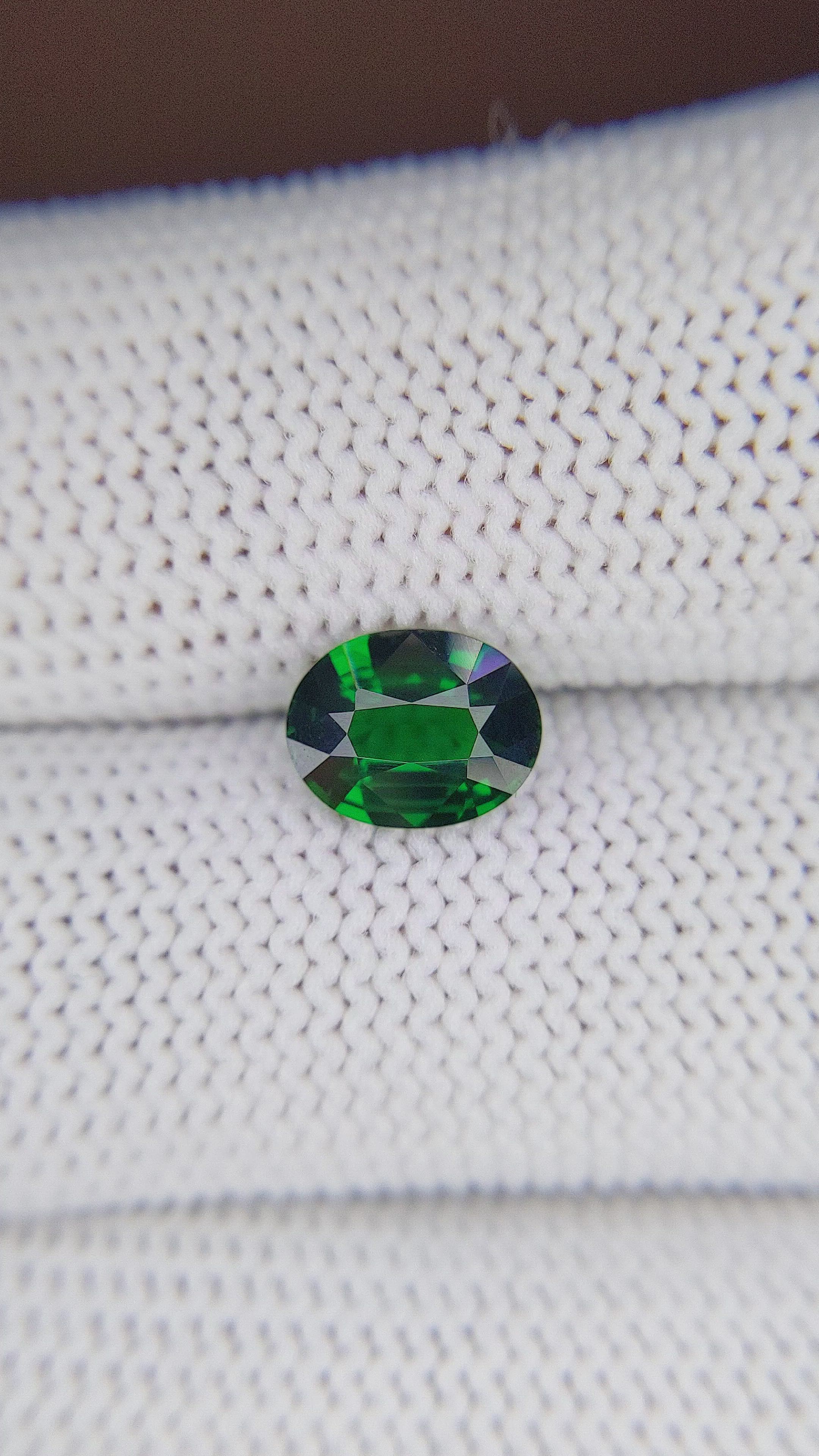 1.56 Ct. Tsavorite Garnet from Tanzania Size Video