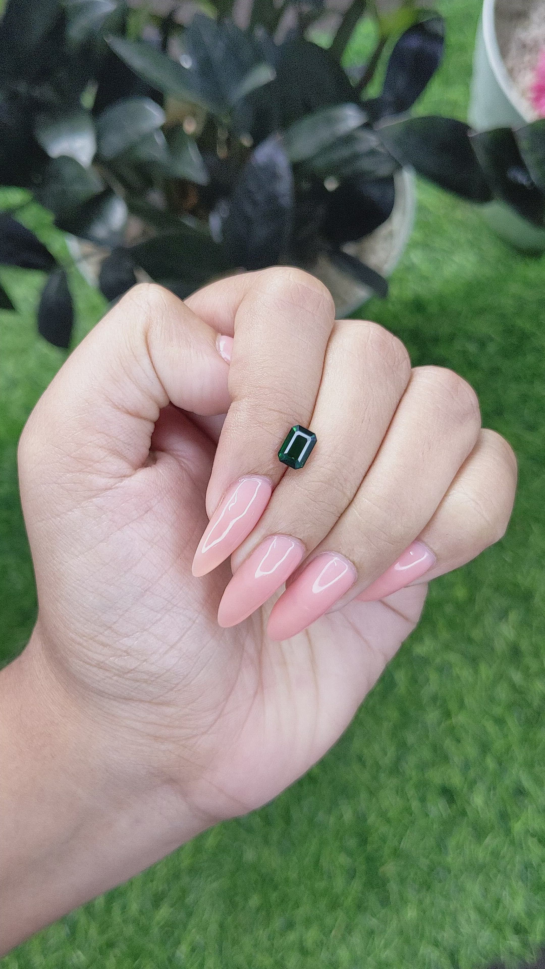 1.14 Ct. Tsavorite Garnet from Tanzania Size Video