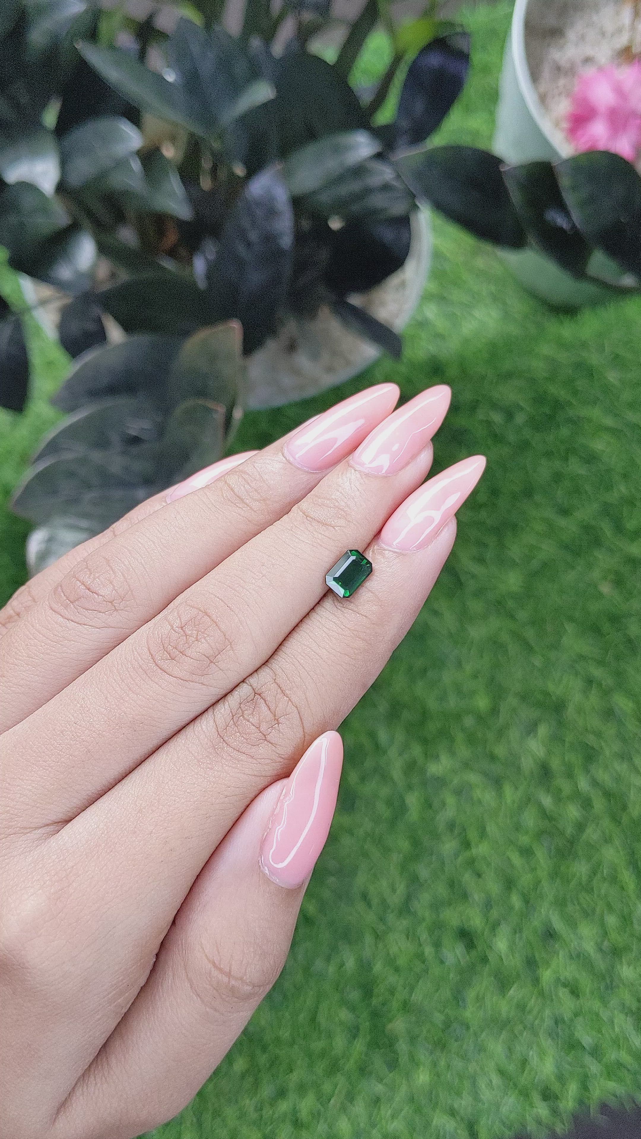 1.14 Ct. Tsavorite Garnet from Tanzania Size Video