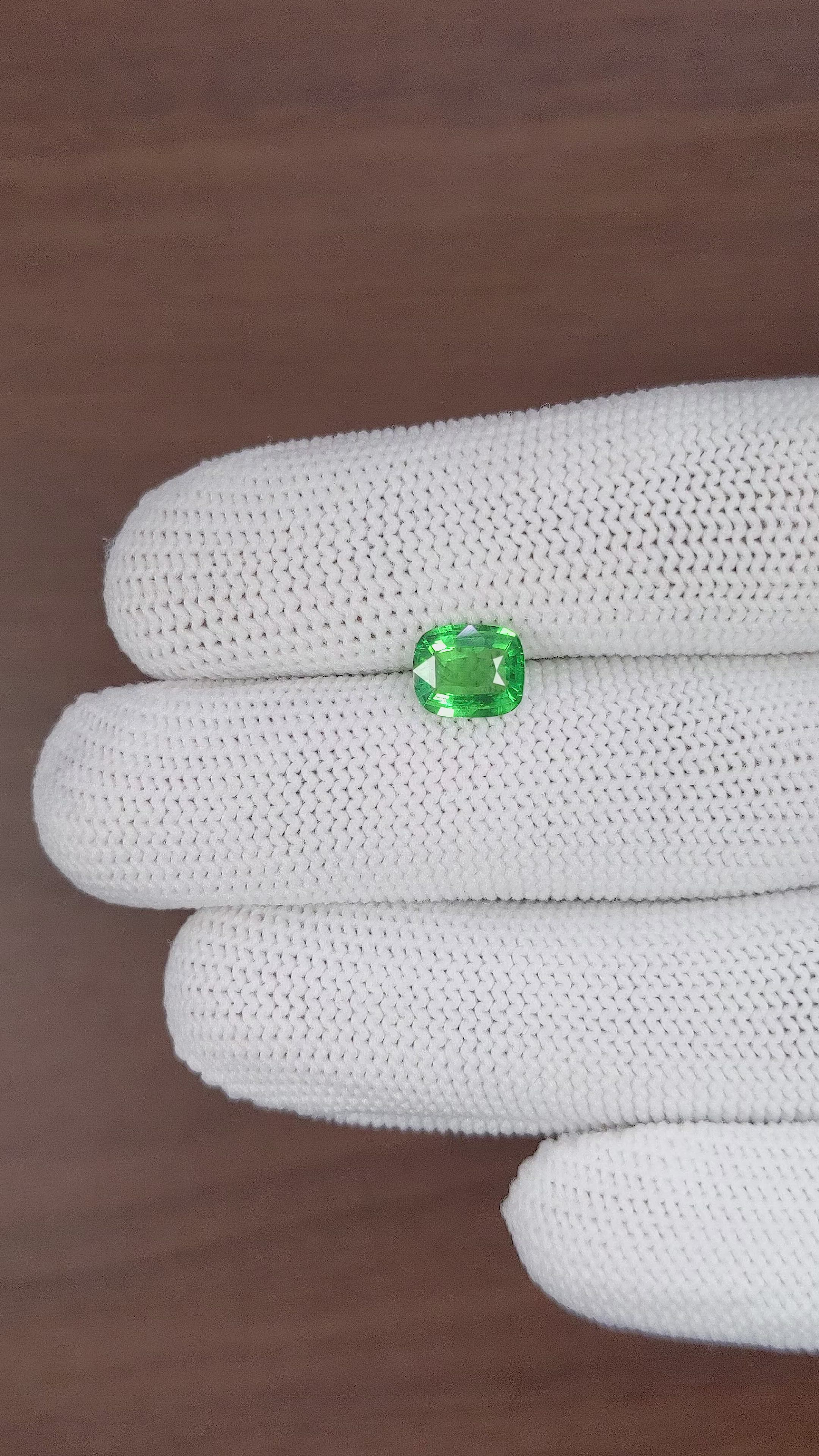 1.65 Ct. Tsavorite Garnet from Tanzania Size Video