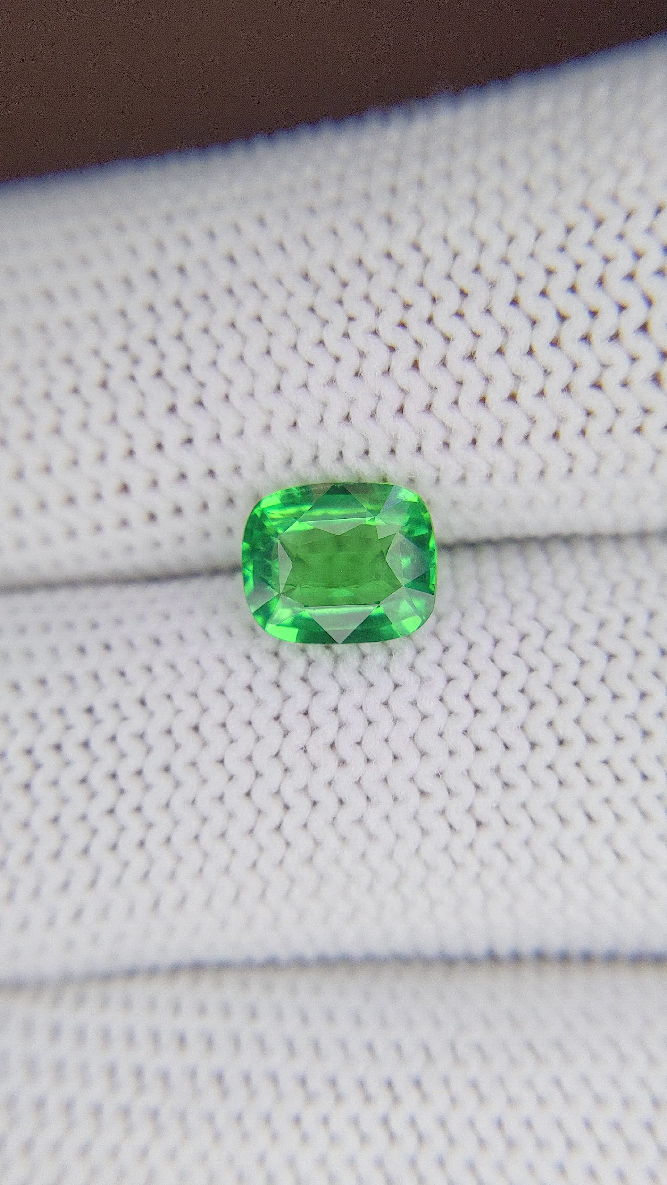 1.65 Ct. Tsavorite Garnet from Tanzania Size Video