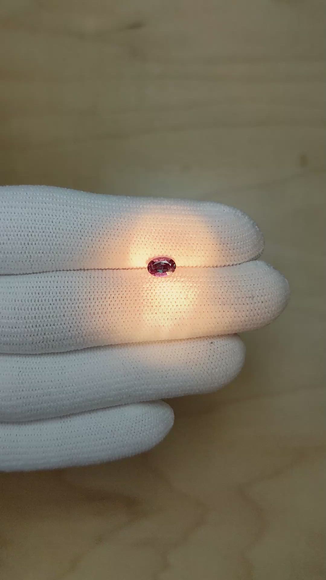 0.60 Ct. Alexandrite from Brazil Size Video