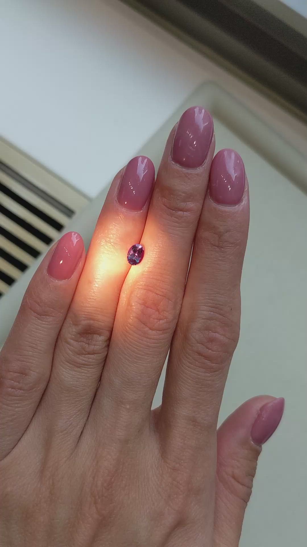 0.62 Ct. Alexandrite from Brazil Size Video