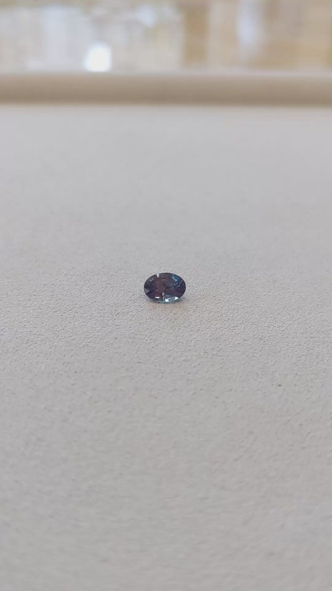 0.85 Ct. Alexandrite from Brazil Size Video
