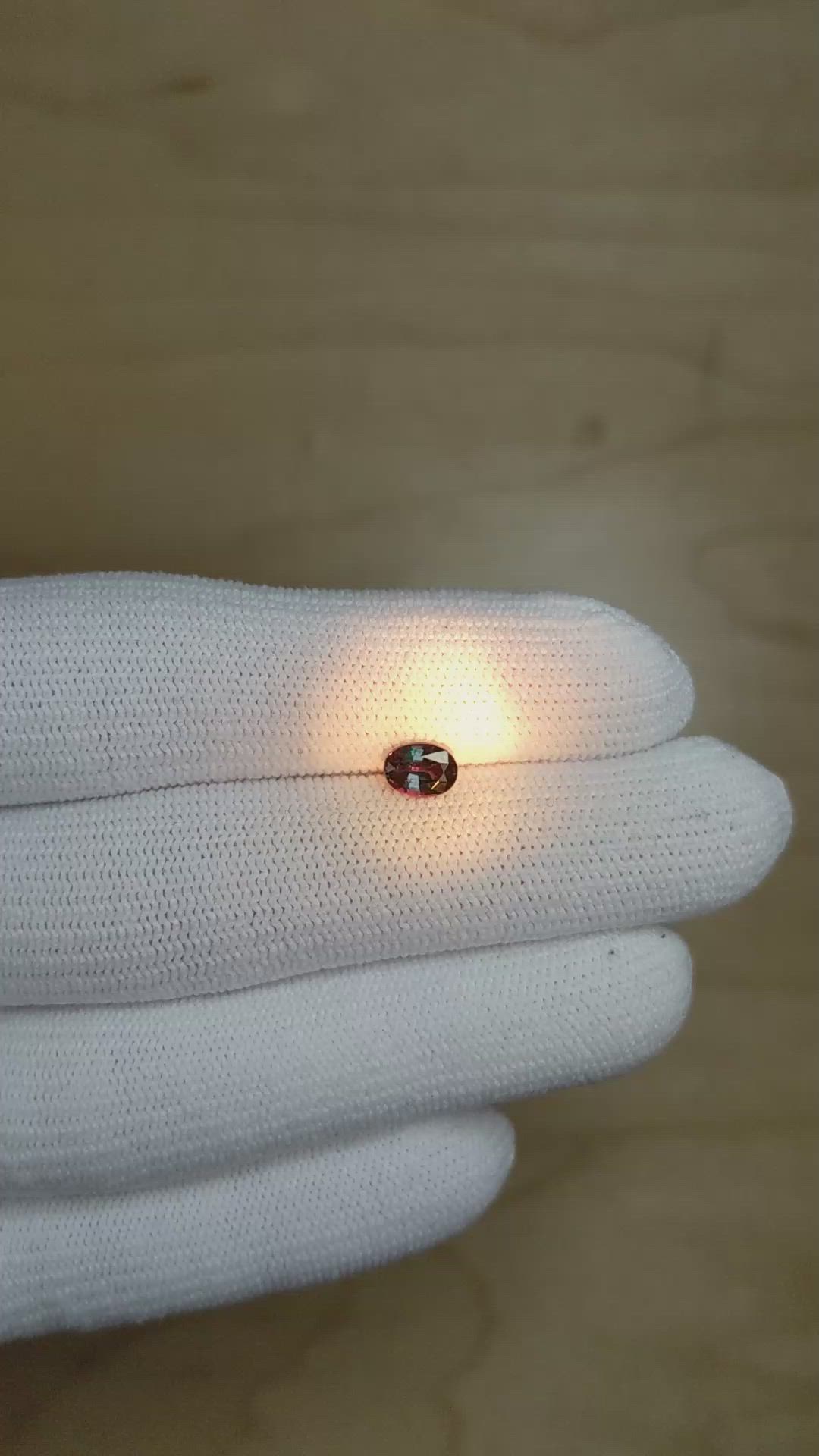0.60 Ct. Alexandrite from Brazil Size Video
