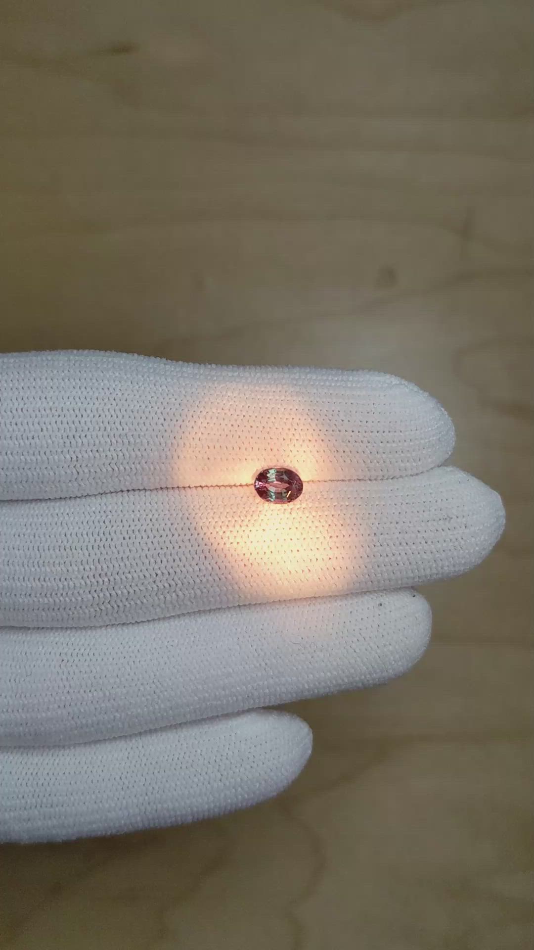 0.70 Ct. Alexandrite from Brazil Size Video