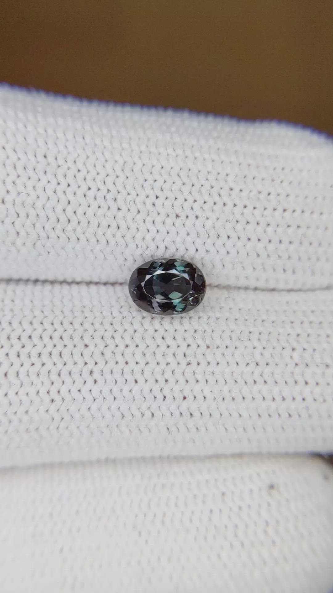 0.96 Ct. Alexandrite from Brazil Size Video