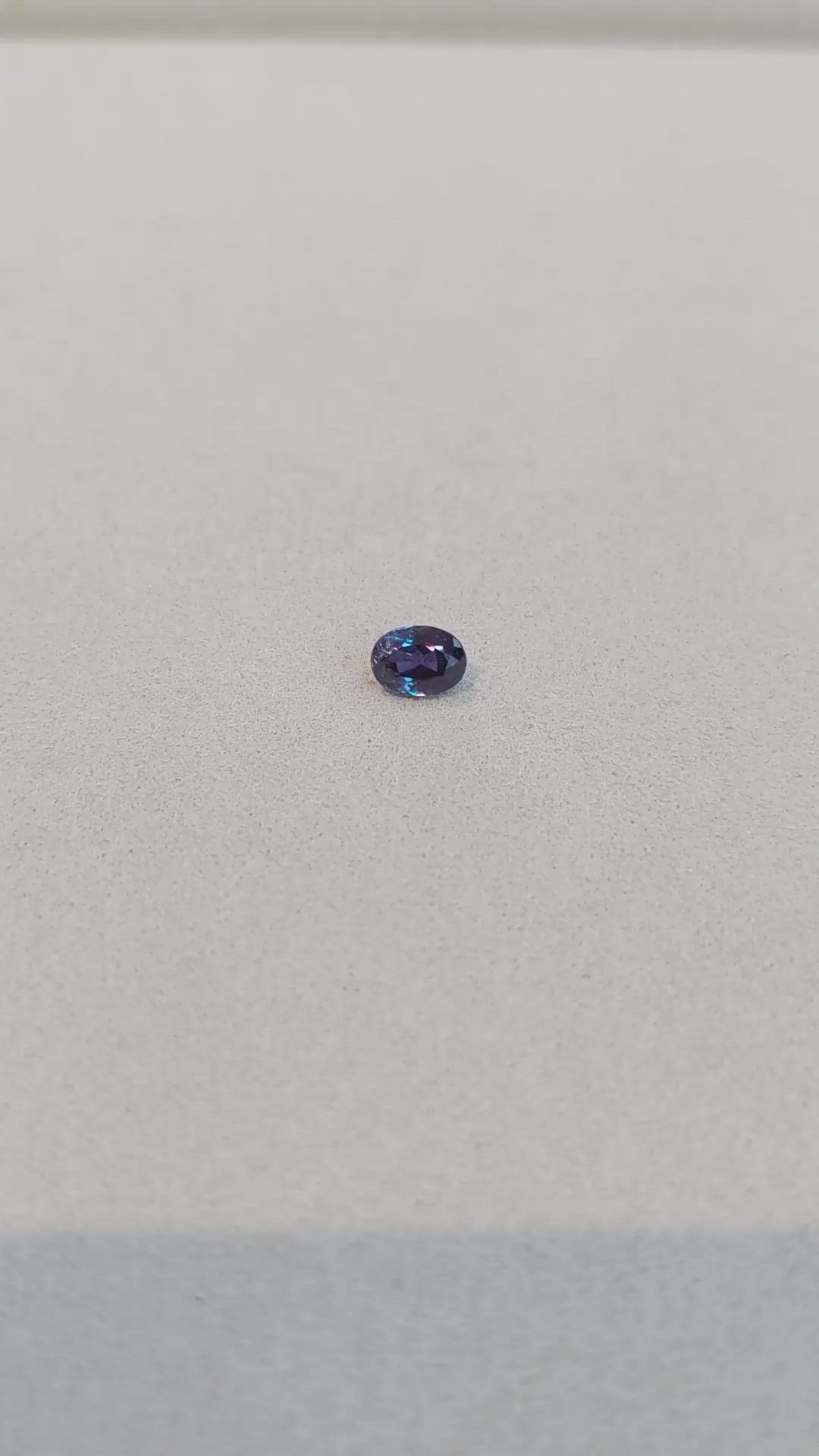 0.96 Ct. Alexandrite from Brazil Size Video