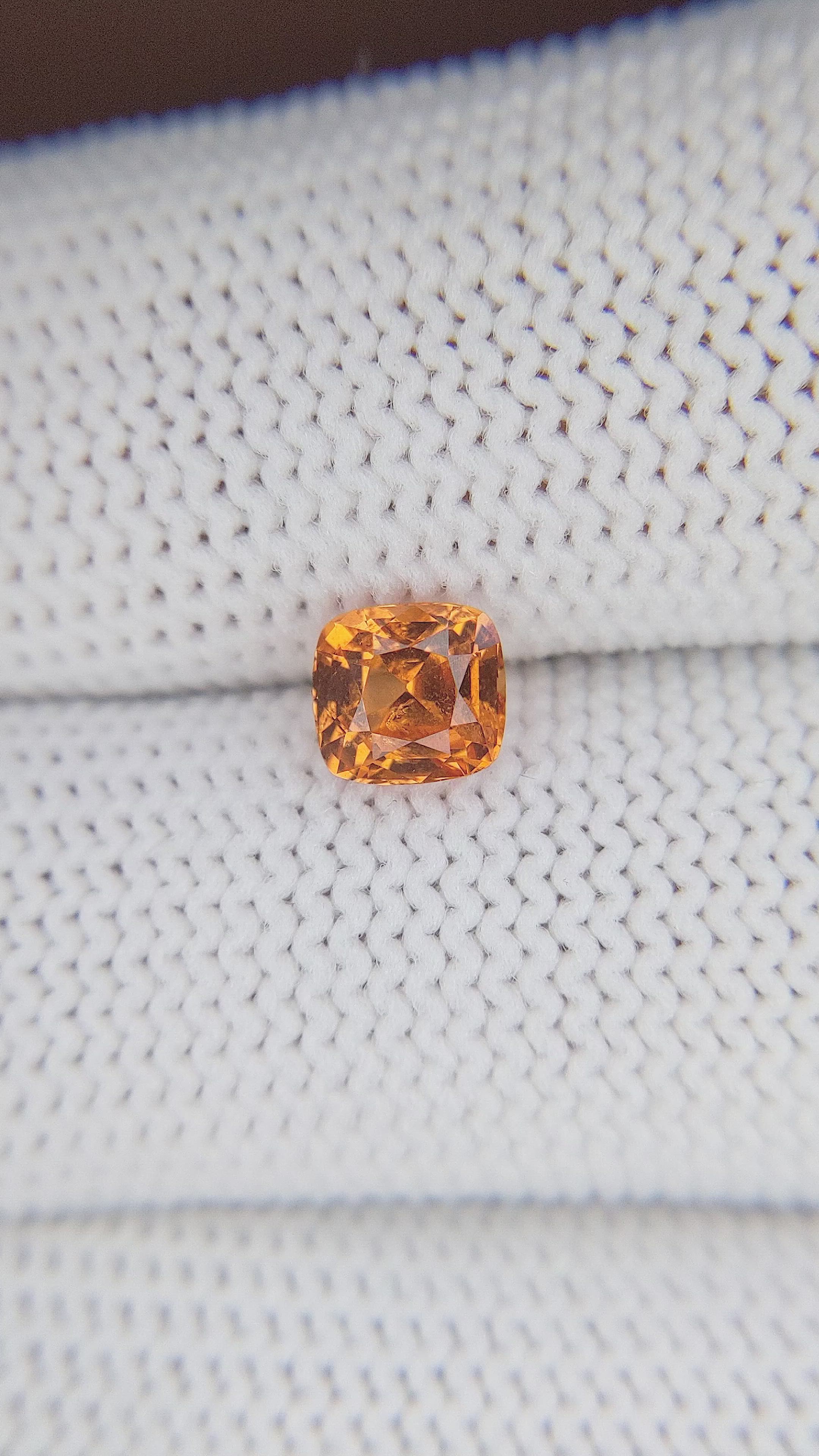 1.46 Ct. Spessartite Garnet from Tanzania Size Video