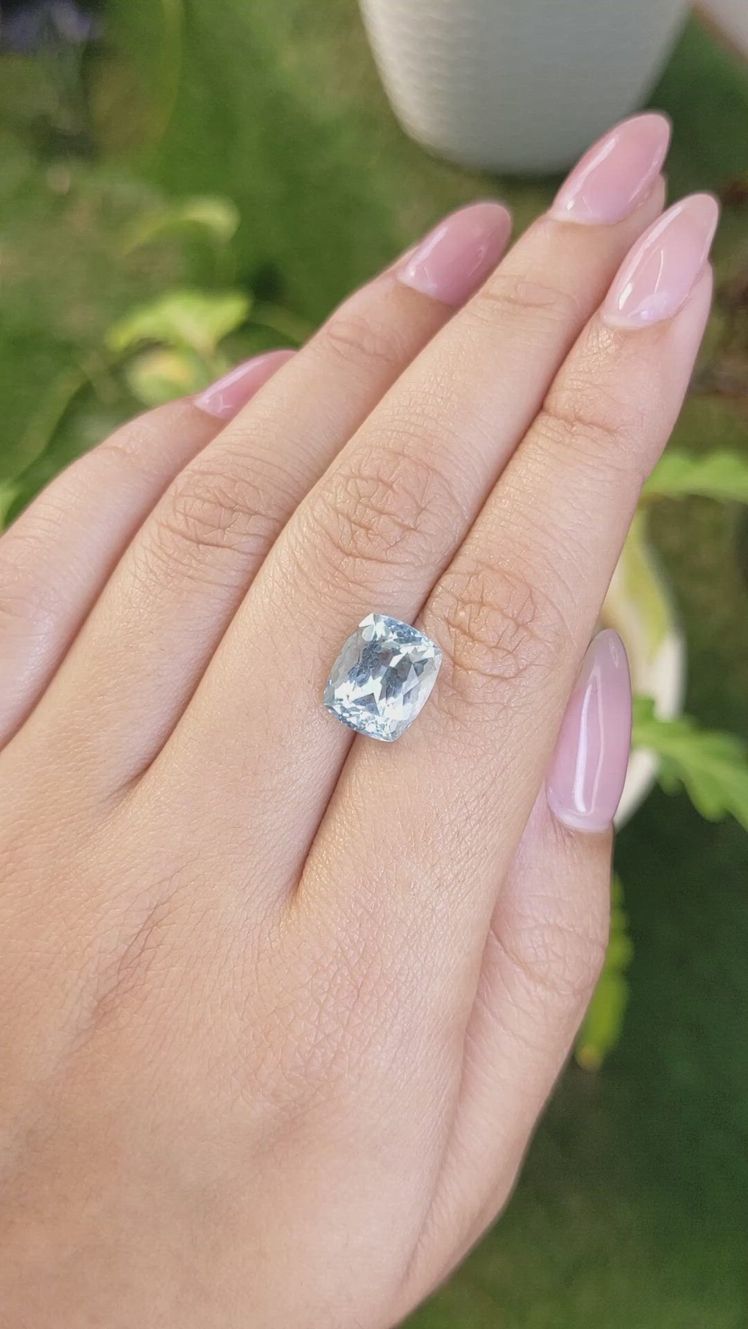 4.59 Ct. Aquamarine from Tanzania Size Video