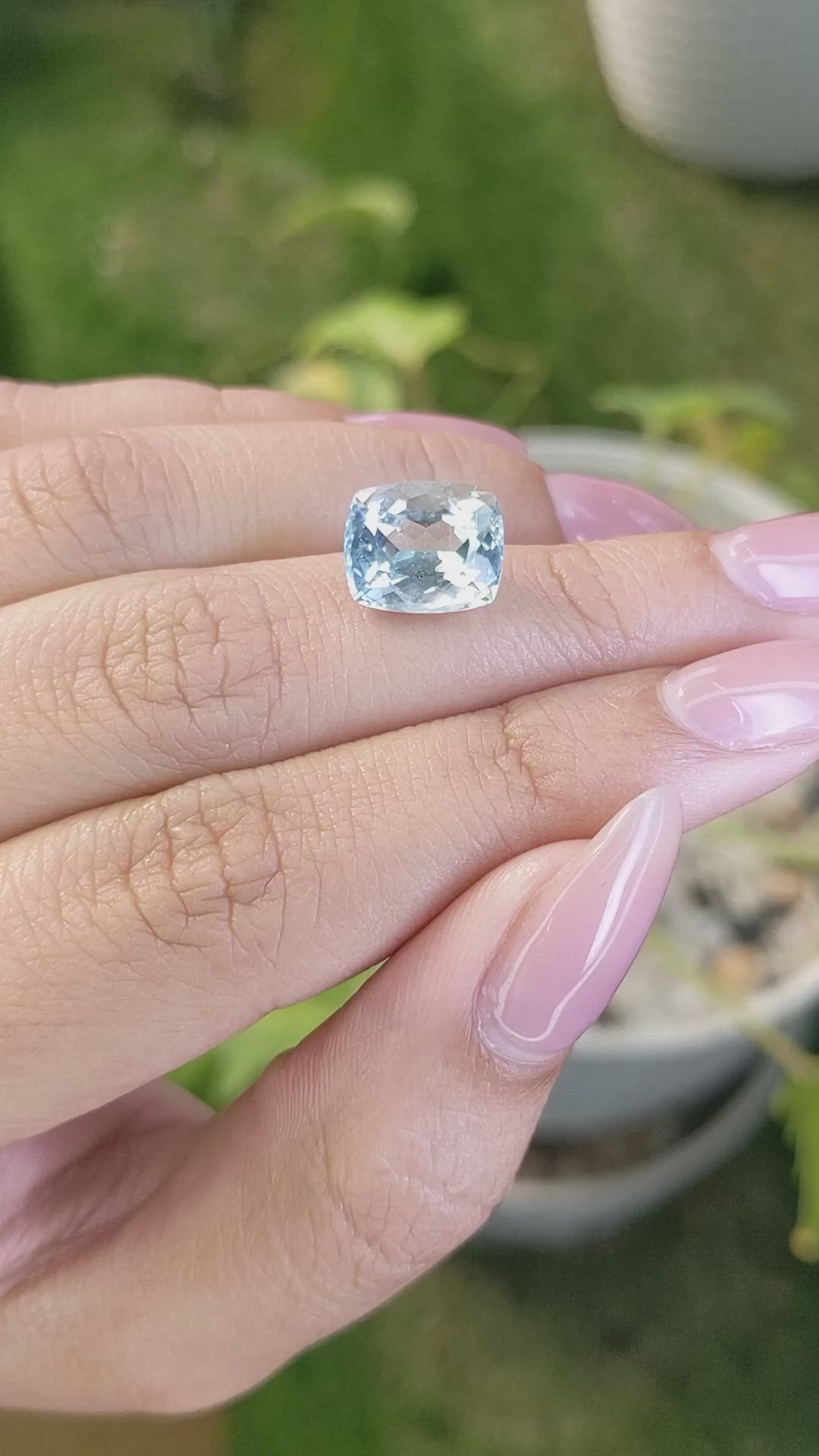 4.59 Ct. Aquamarine from Tanzania Size Video