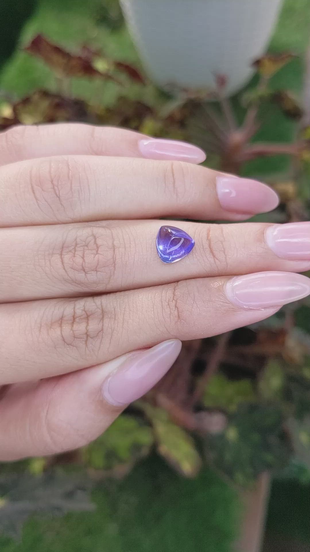 2.92 Ct. Cabochon Tanzanite from Tanzania Size Video