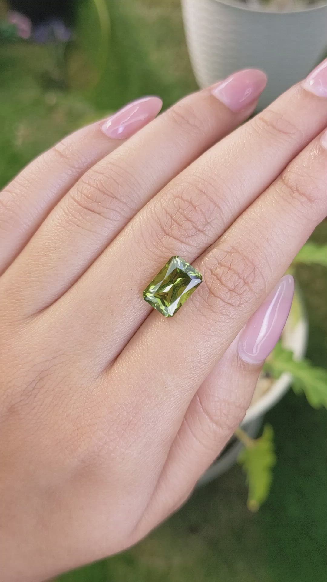 4.22 Ct. Peridot from Tanzania Size Video