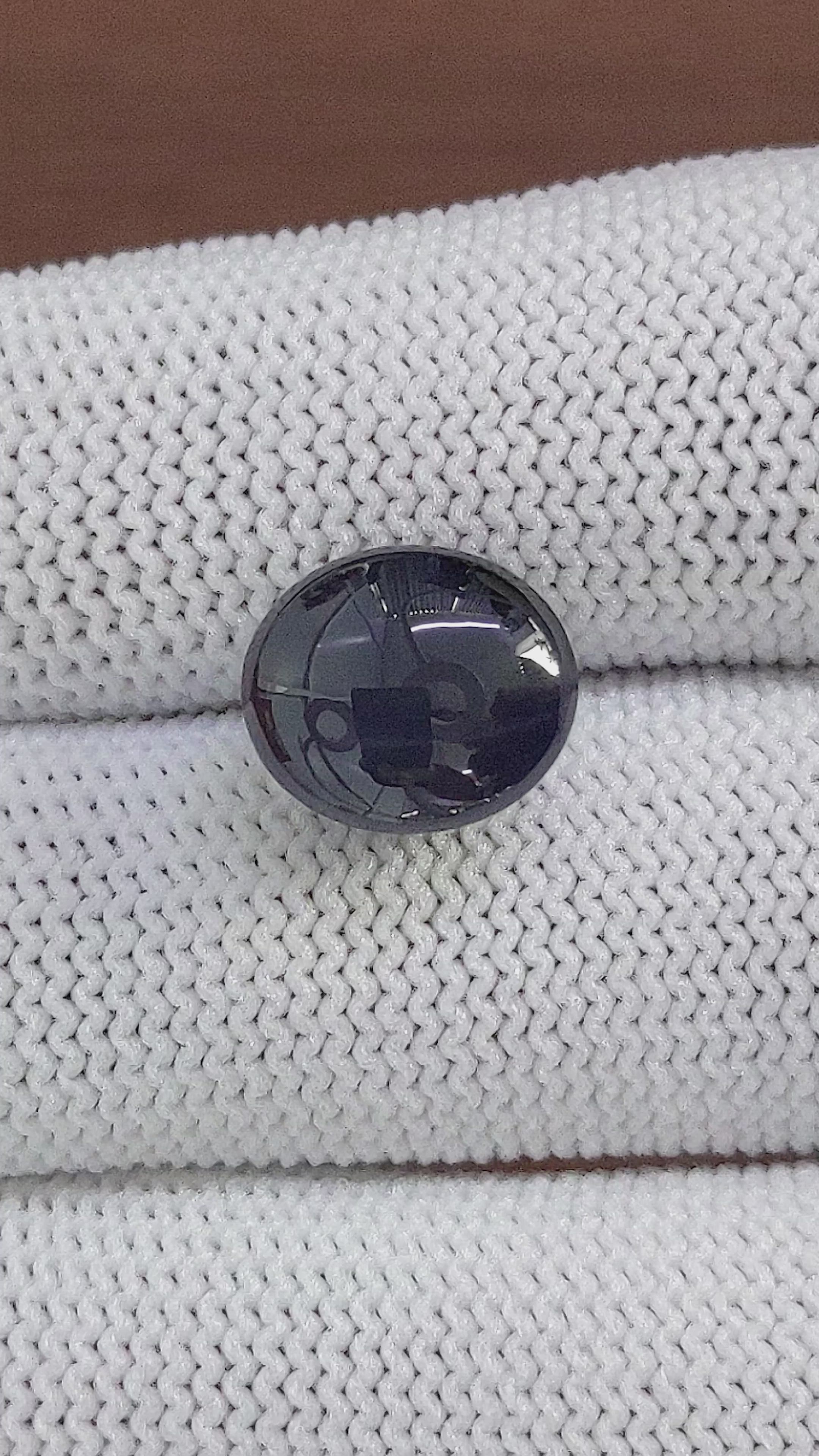 9.50 Ct. Violet Star Spinel from Ceylon (Sri Lanka) Size Video