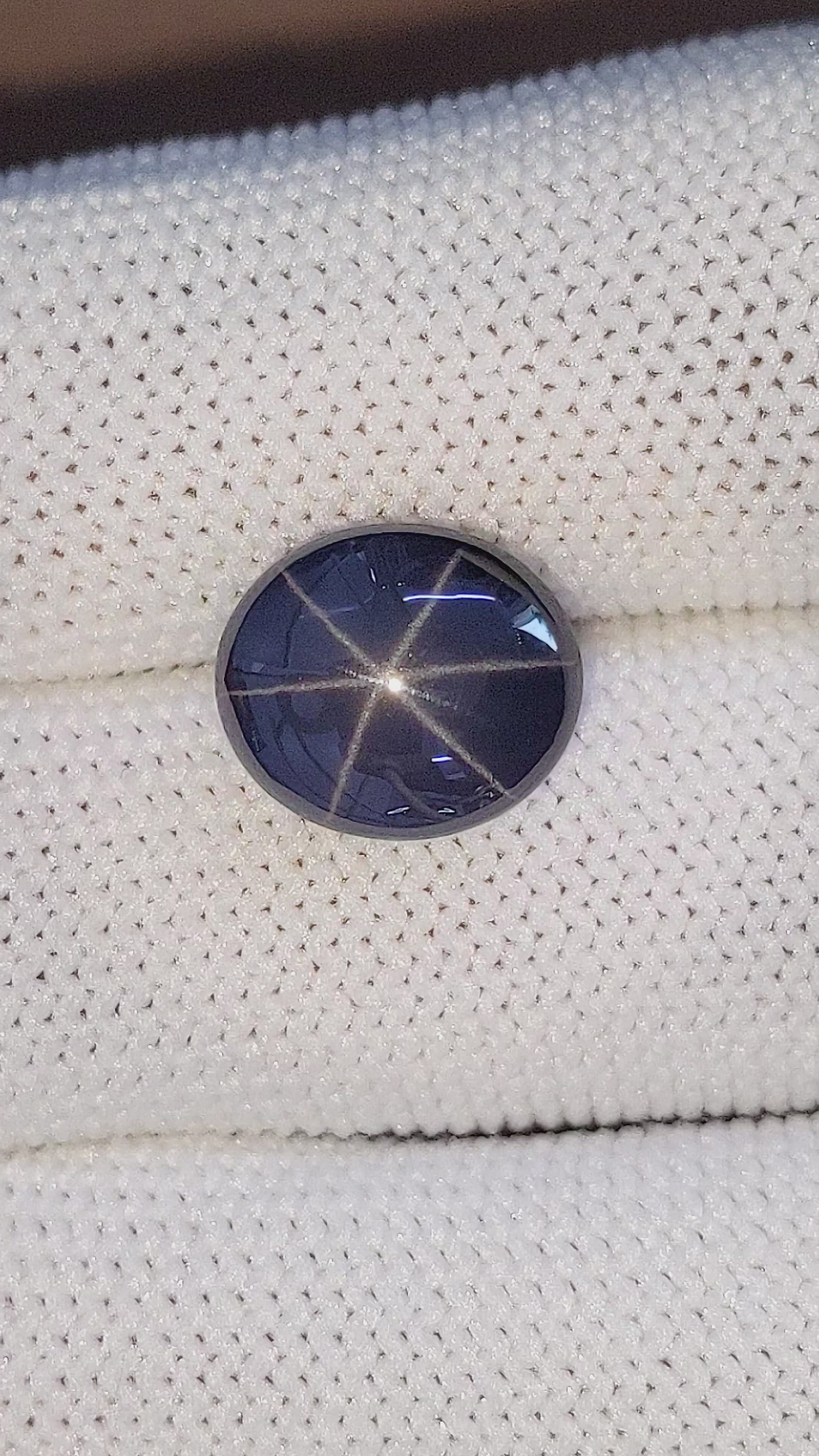 9.50 Ct. Violet Star Spinel from Ceylon (Sri Lanka) Size Video