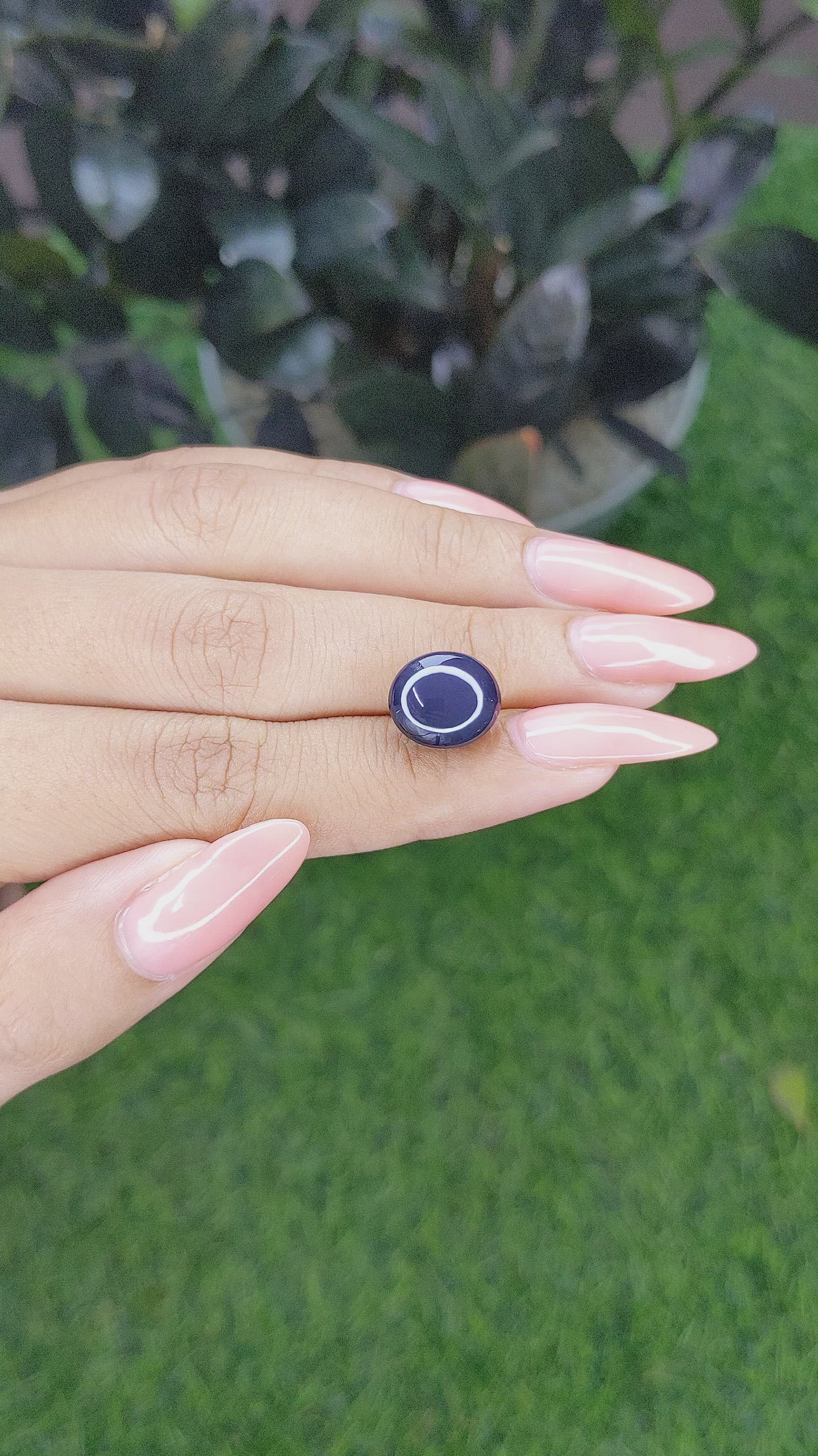 9.50 Ct. Violet Star Spinel from Ceylon (Sri Lanka) Size Video