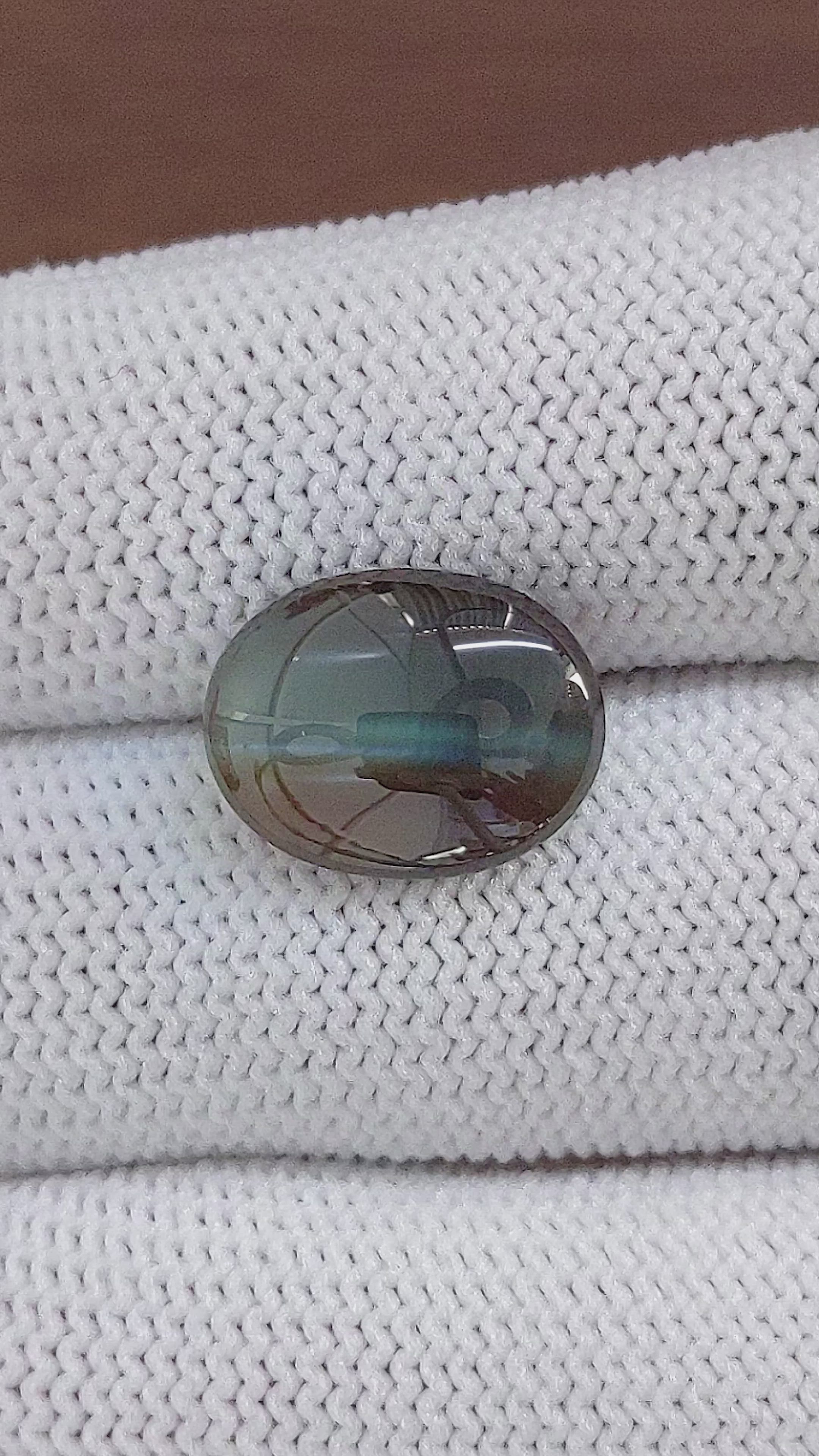 8.06 Ct. Cabochon Alexandrite from Tanzania Size Video