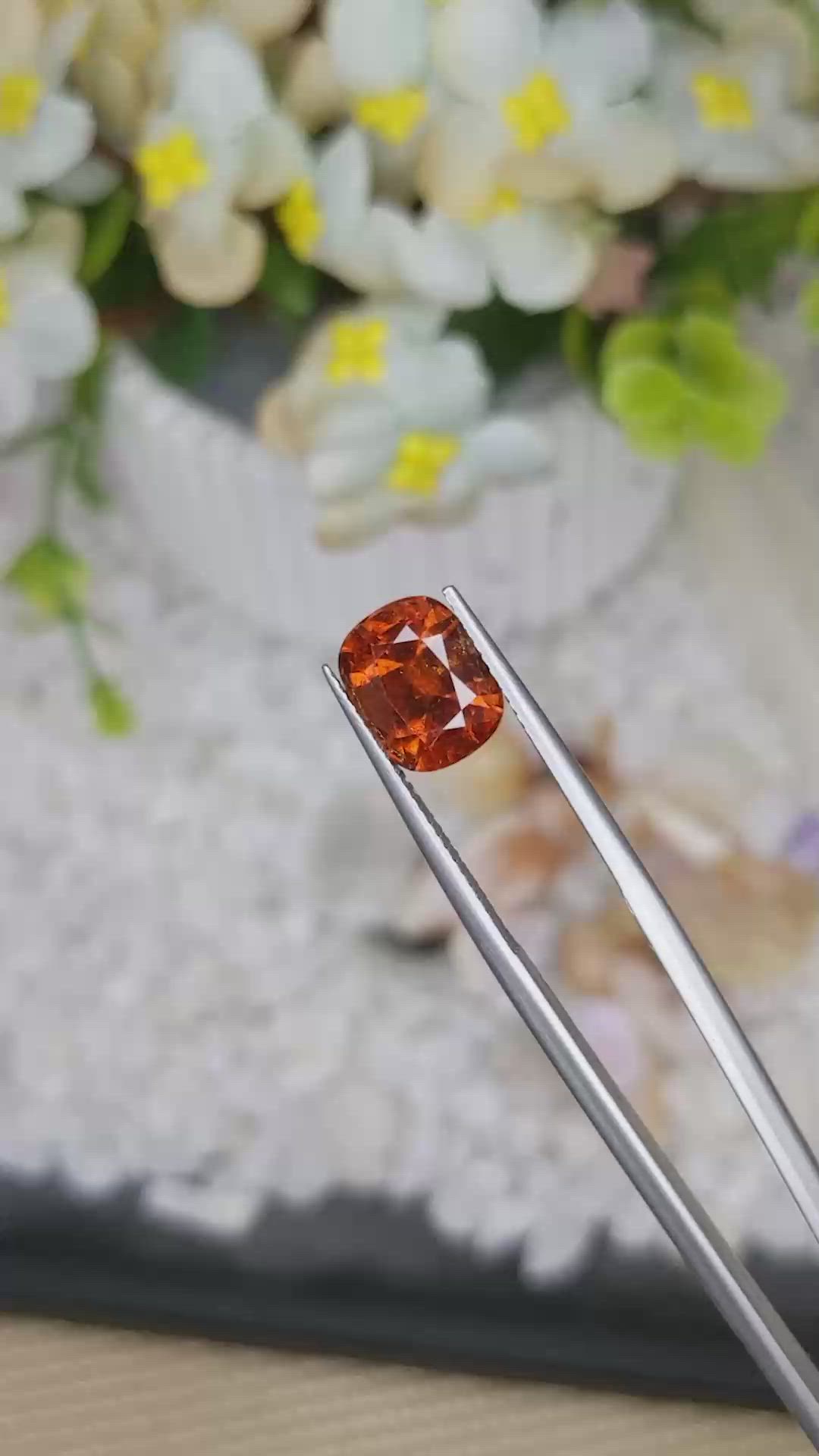 4.03 Ct. Hessonite Garnet from Madagascar Size Video