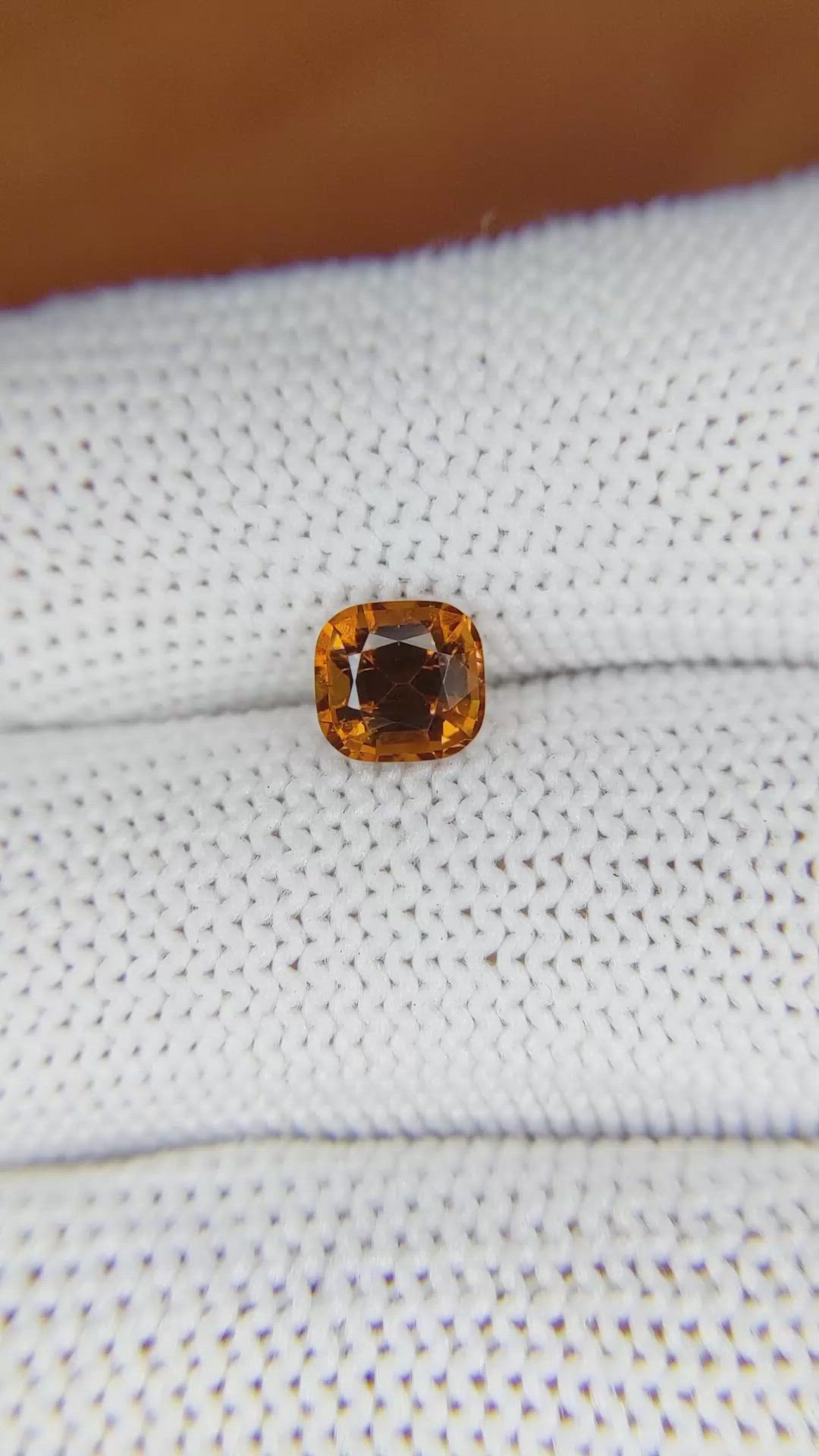 1.17 Ct. Hessonite Garnet from Madagascar Size Video