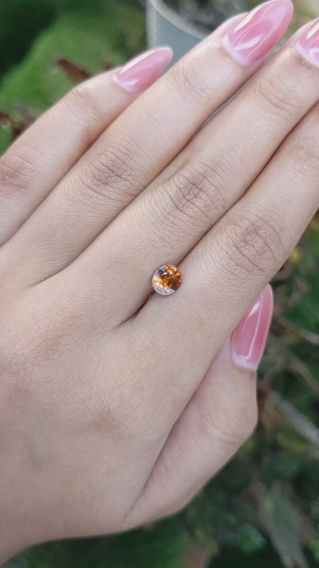 1.01 Ct. Hessonite Garnet from Madagascar Size Video