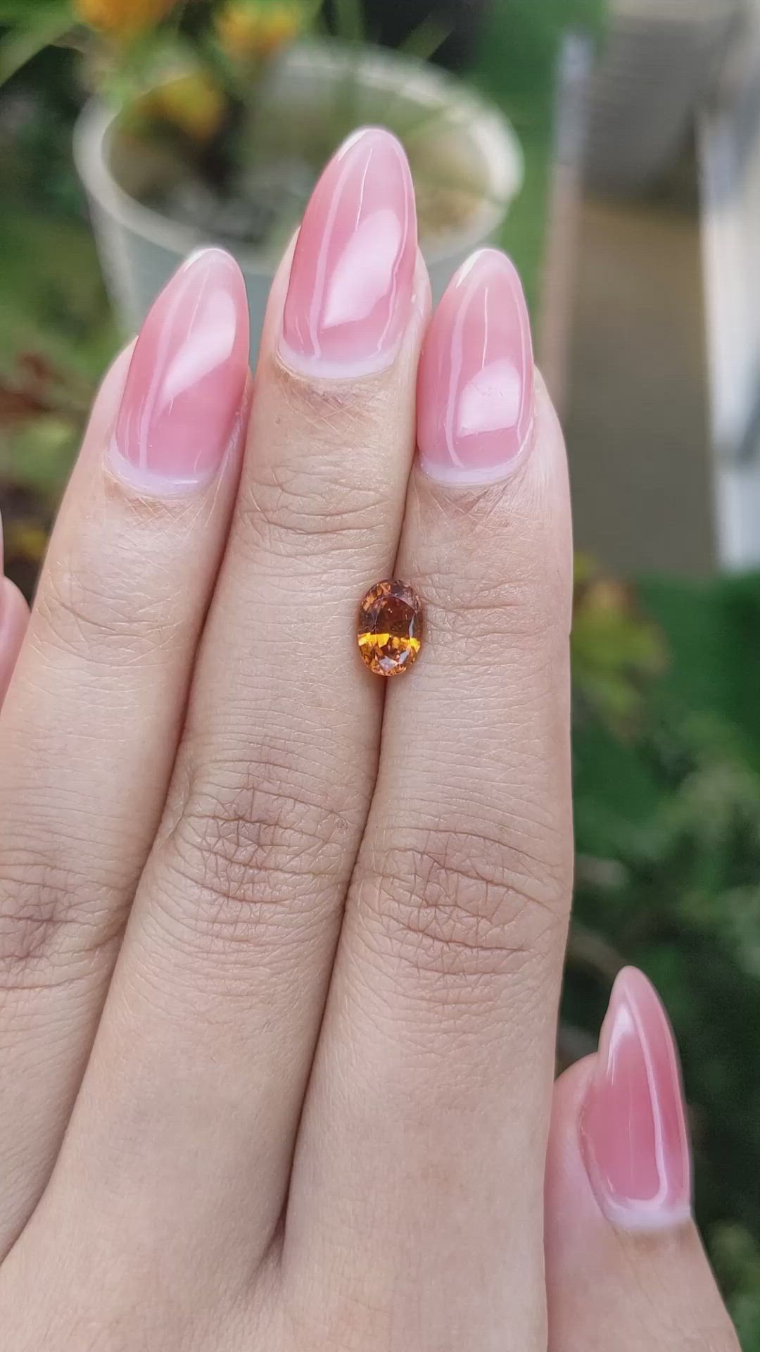 1.15 Ct. Hessonite Garnet from Madagascar Size Video
