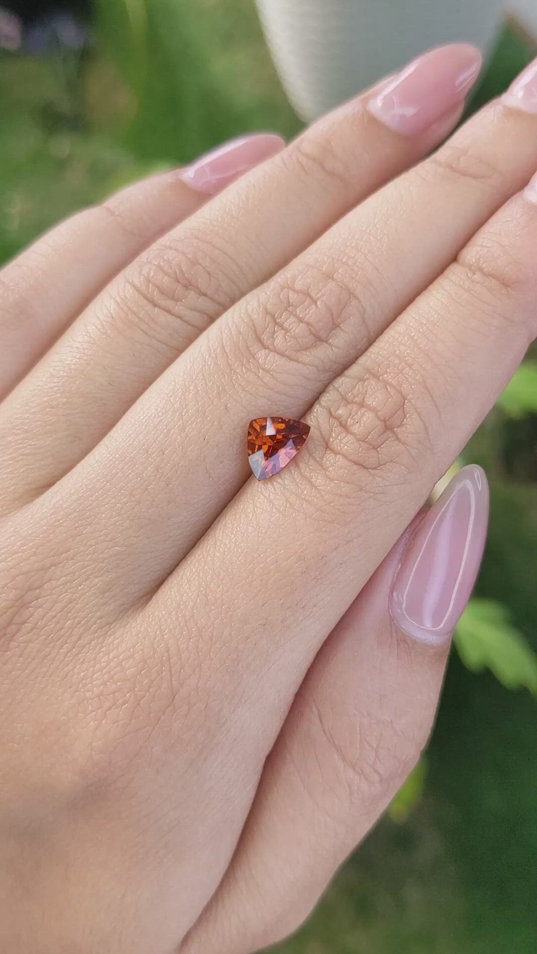 1.20 Ct. Hessonite Garnet from Madagascar Size Video